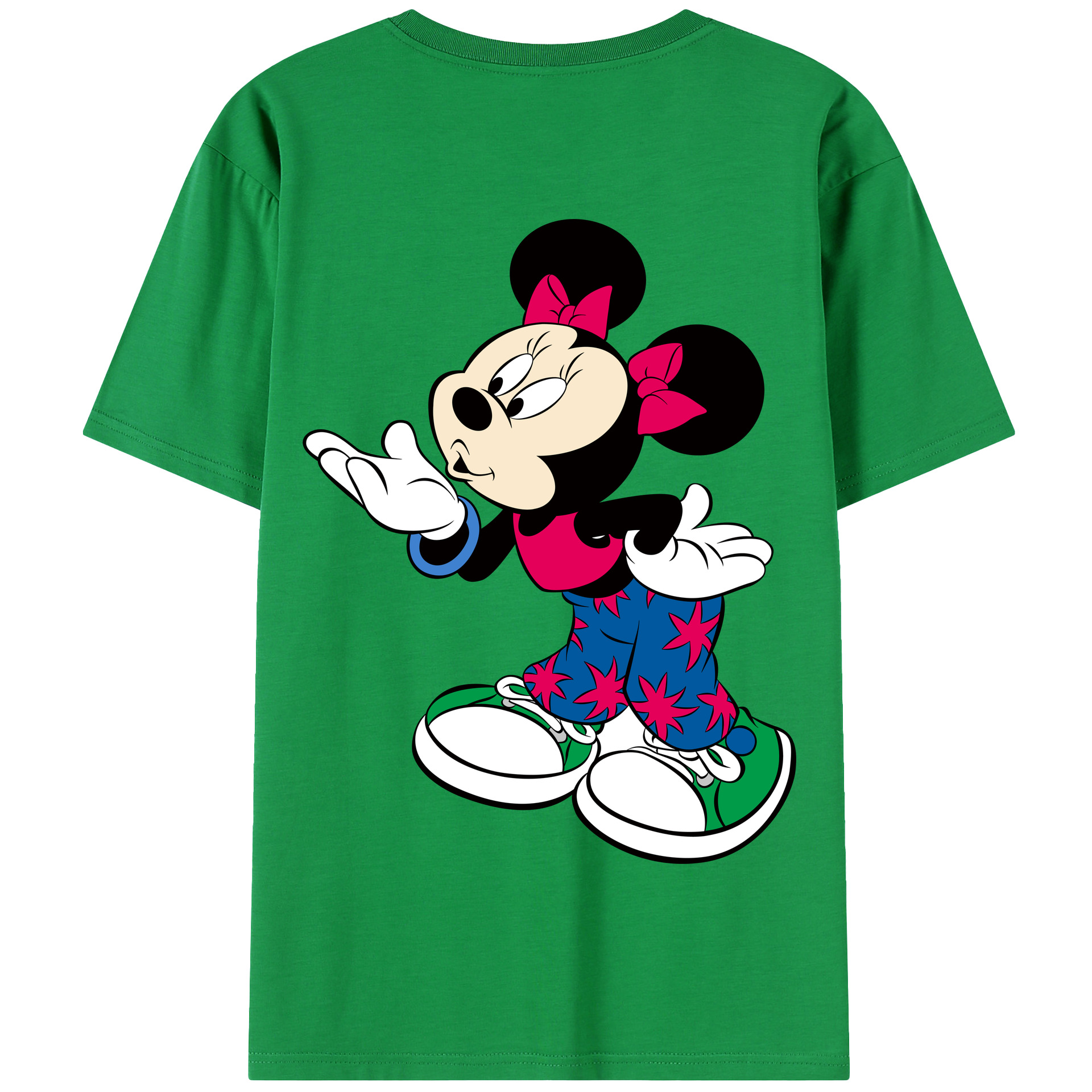 （画像用） ミッキーマウス Mickey Mouse 綿100％半袖Tシャツ（背面プリント）
