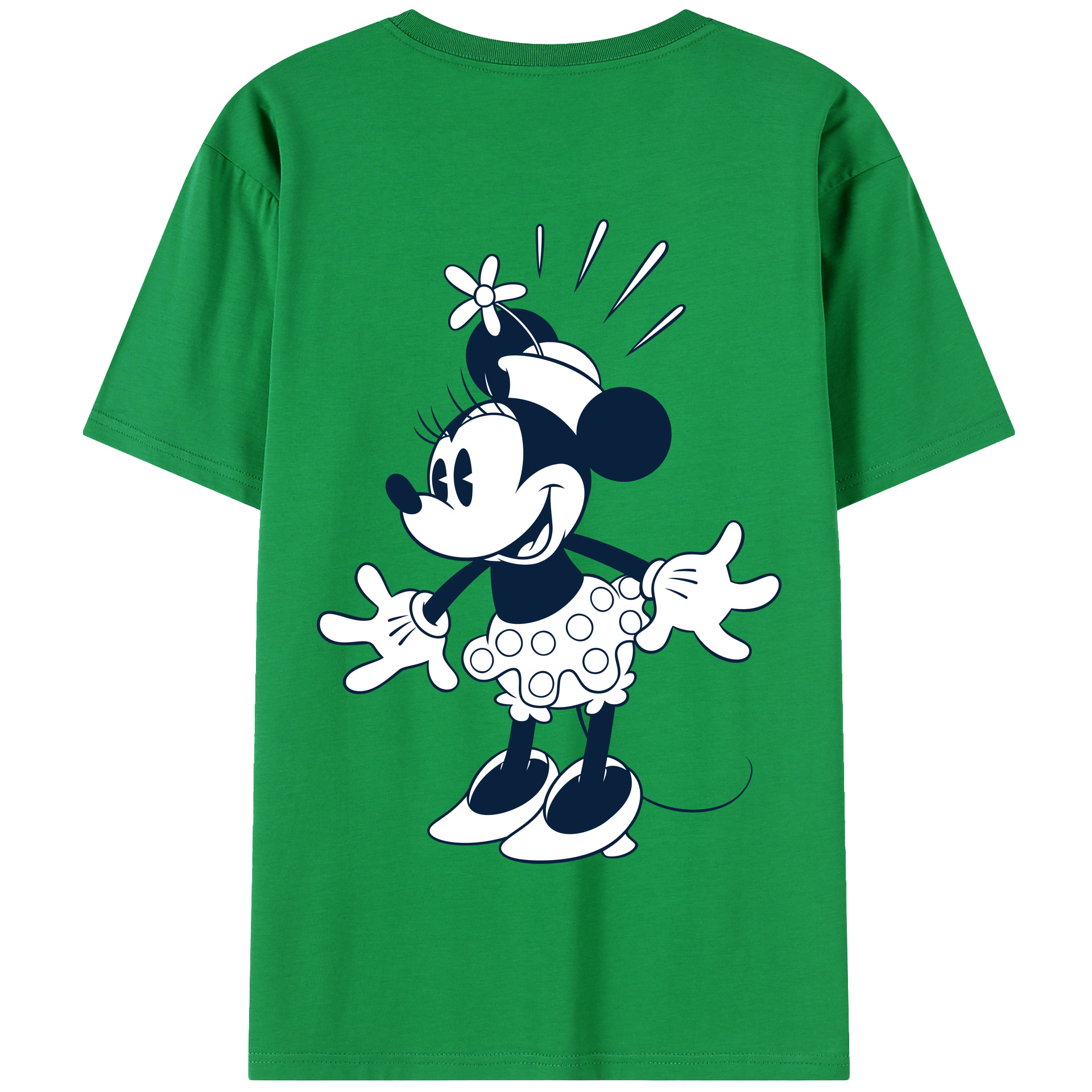 （画像用） ミッキーマウス Mickey Mouse 綿100％半袖Tシャツ（背面プリント）