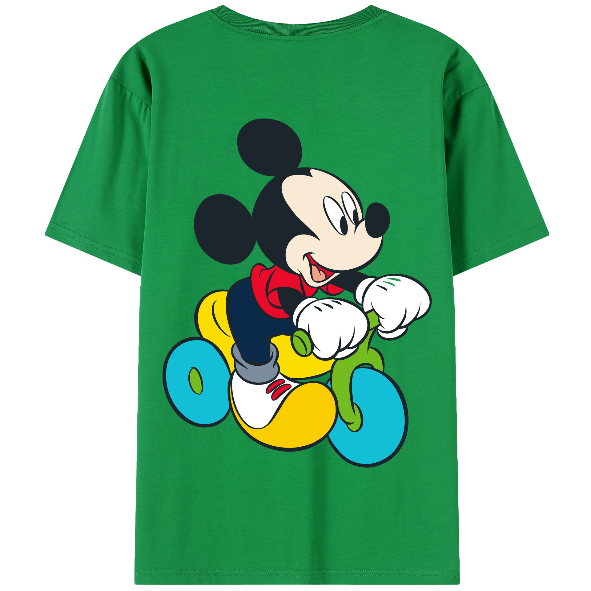 （画像用） ミッキーマウス Mickey Mouse 綿100％半袖Tシャツ（背面プリント）