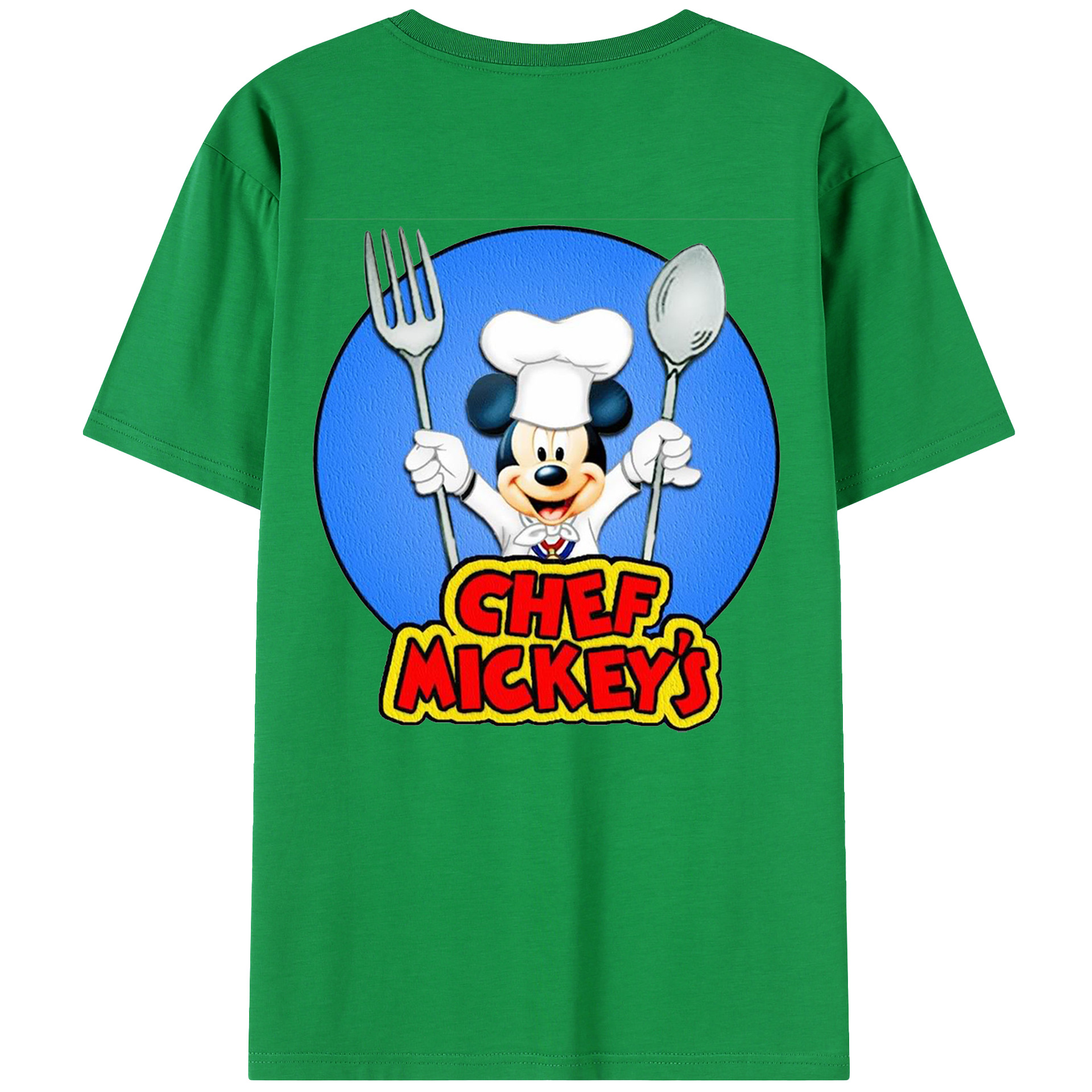 （画像用） ミッキーマウス Mickey Mouse 綿100％半袖Tシャツ（背面プリント）