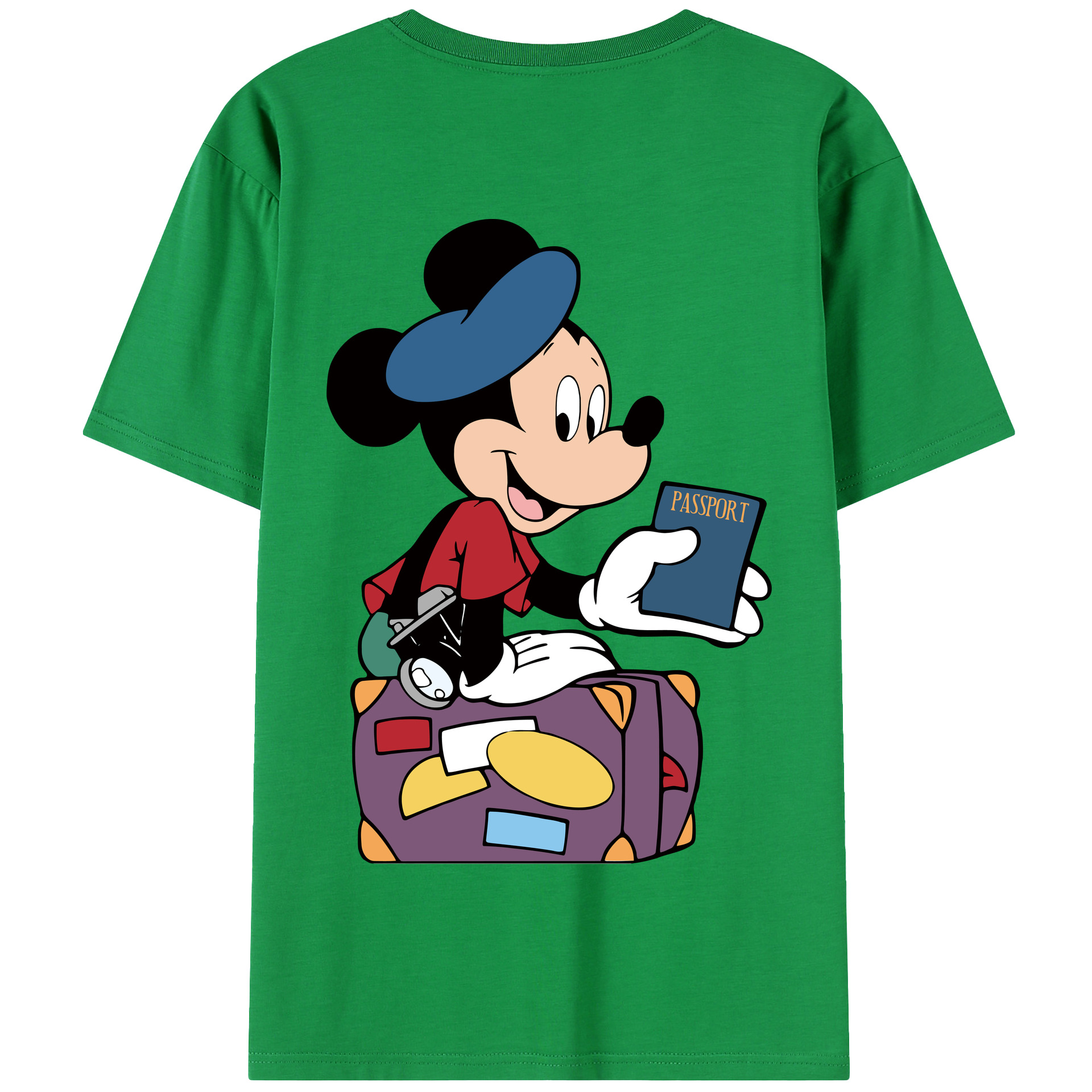 （画像用） ミッキーマウス Mickey Mouse 綿100％半袖Tシャツ（背面プリント）