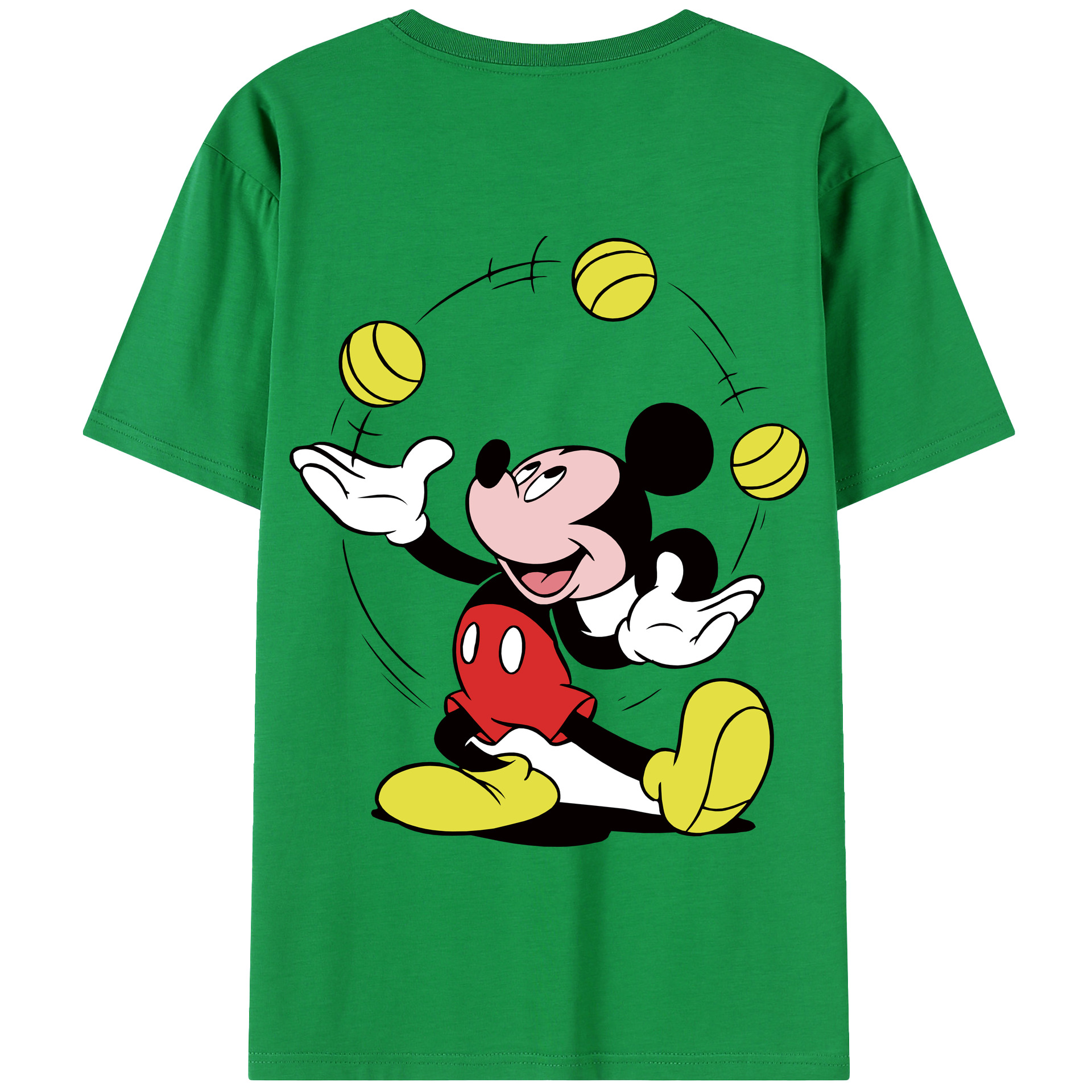 （画像用） ミッキーマウス Mickey Mouse 綿100％半袖Tシャツ（背面プリント）