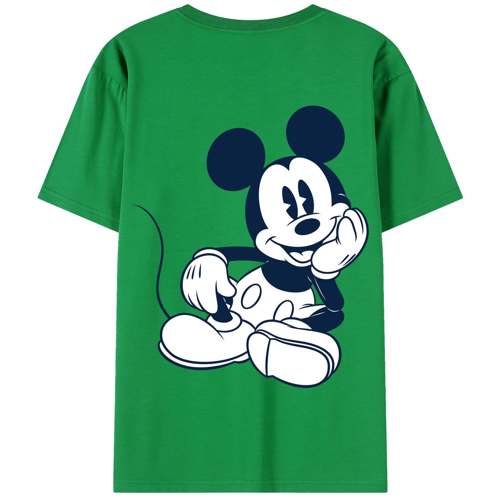 （画像用） ミッキーマウス Mickey Mouse 綿100％半袖Tシャツ（背面プリント）