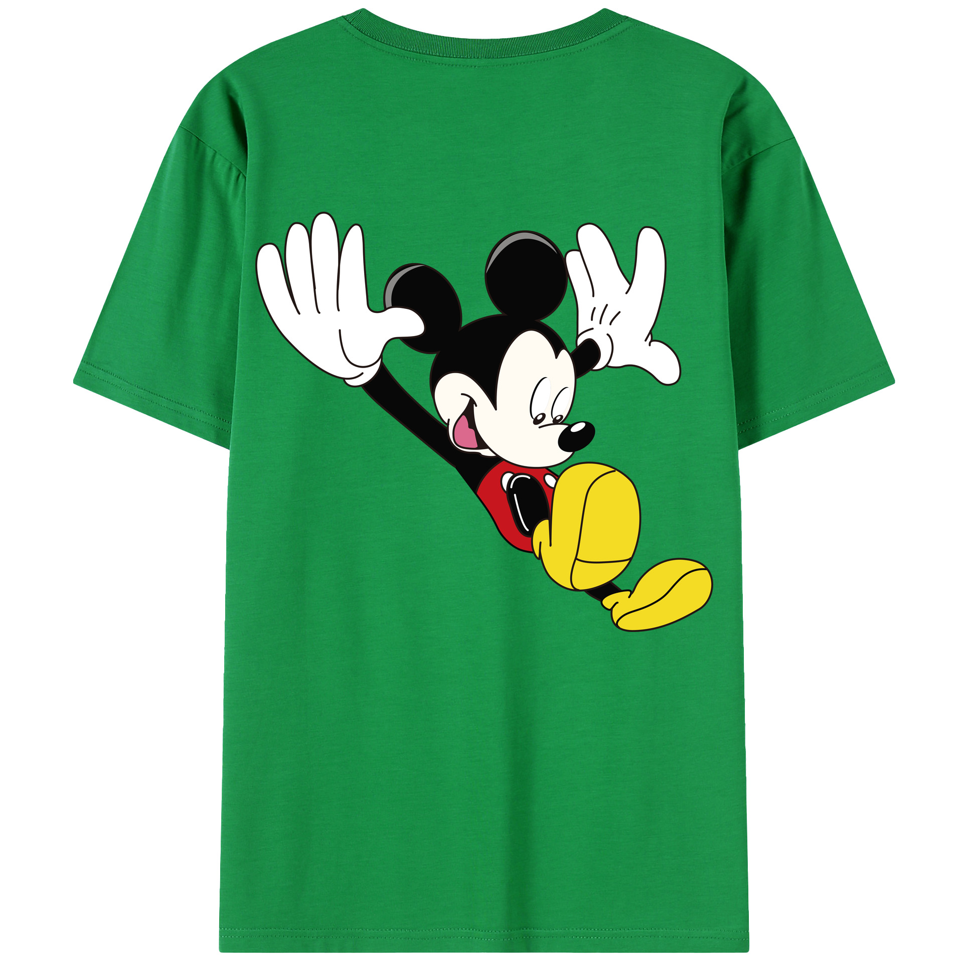 （画像用） ミッキーマウス Mickey Mouse 綿100％半袖Tシャツ（背面プリント）