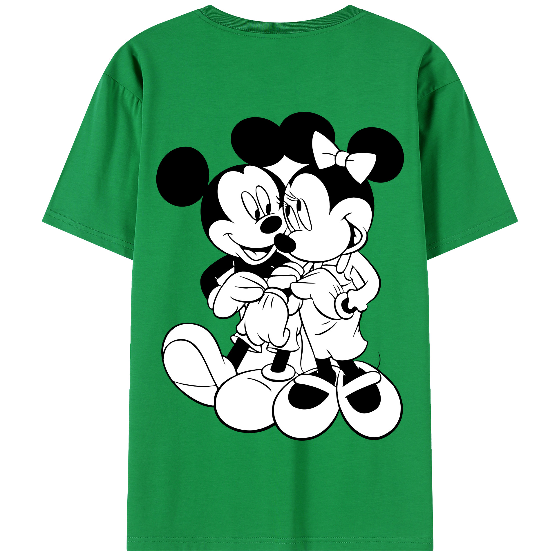（画像用） ミッキーマウス Mickey Mouse 綿100％半袖Tシャツ（背面プリント）
