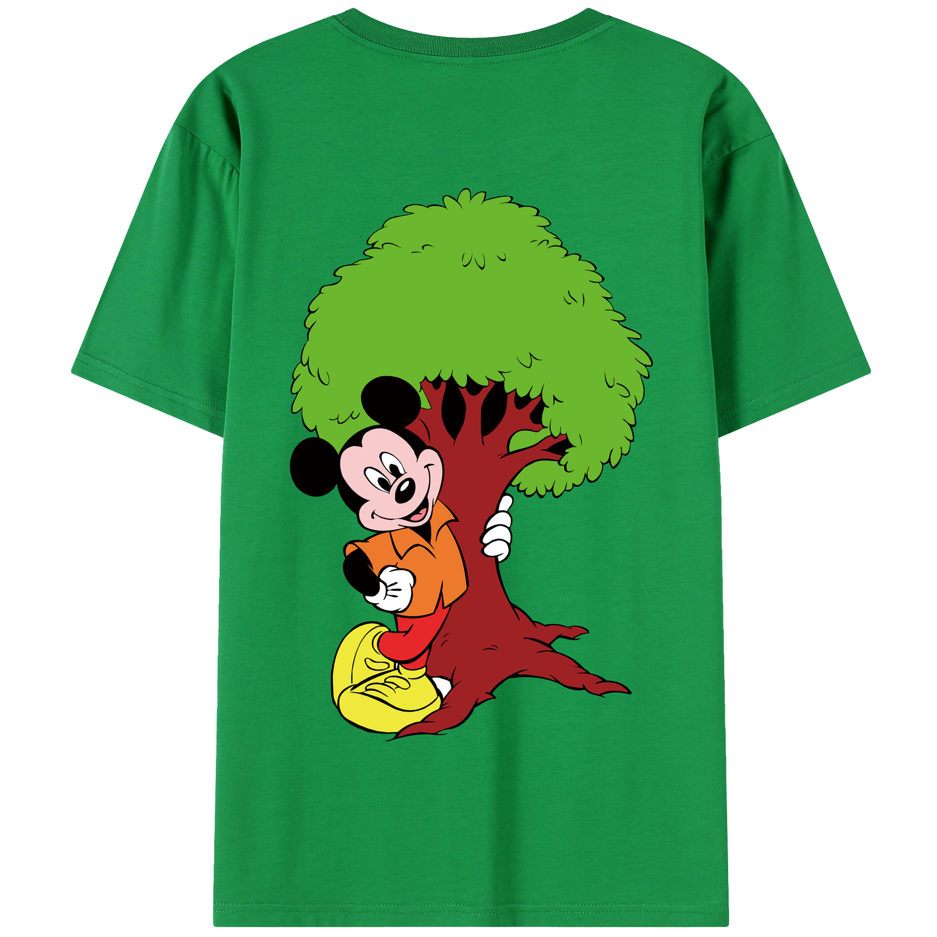 （画像用） ミッキーマウス Mickey Mouse 綿100％半袖Tシャツ（背面プリント）