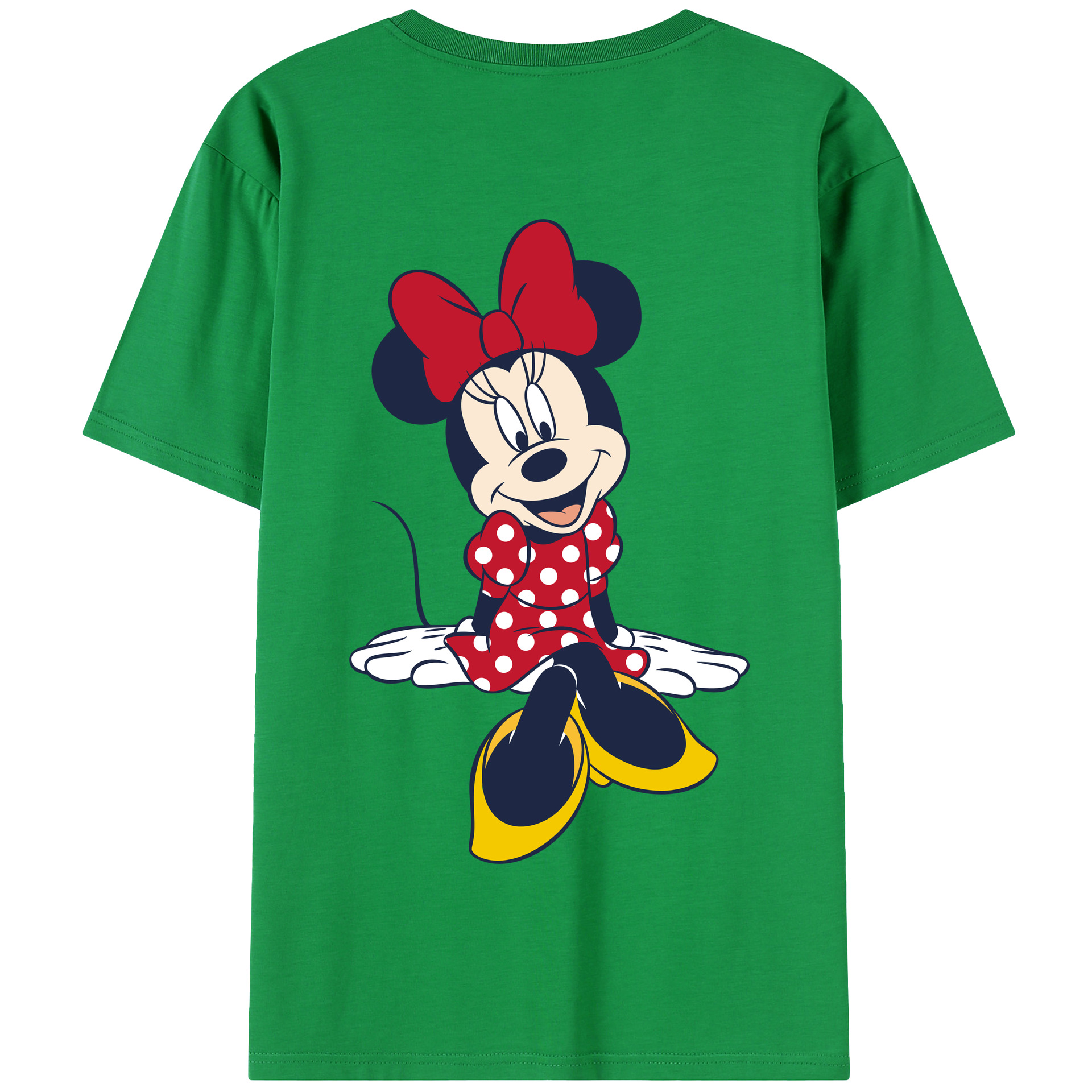 （画像用） ミッキーマウス Mickey Mouse 綿100％半袖Tシャツ（背面プリント）