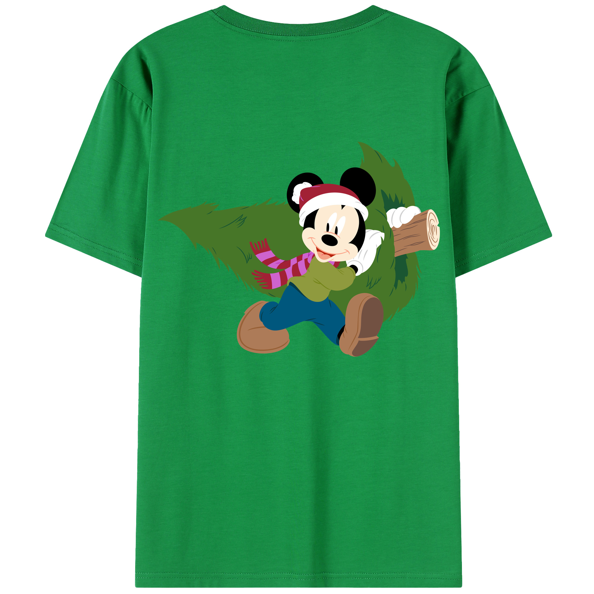 （画像用） ミッキーマウス Mickey Mouse 綿100％半袖Tシャツ（背面プリント）