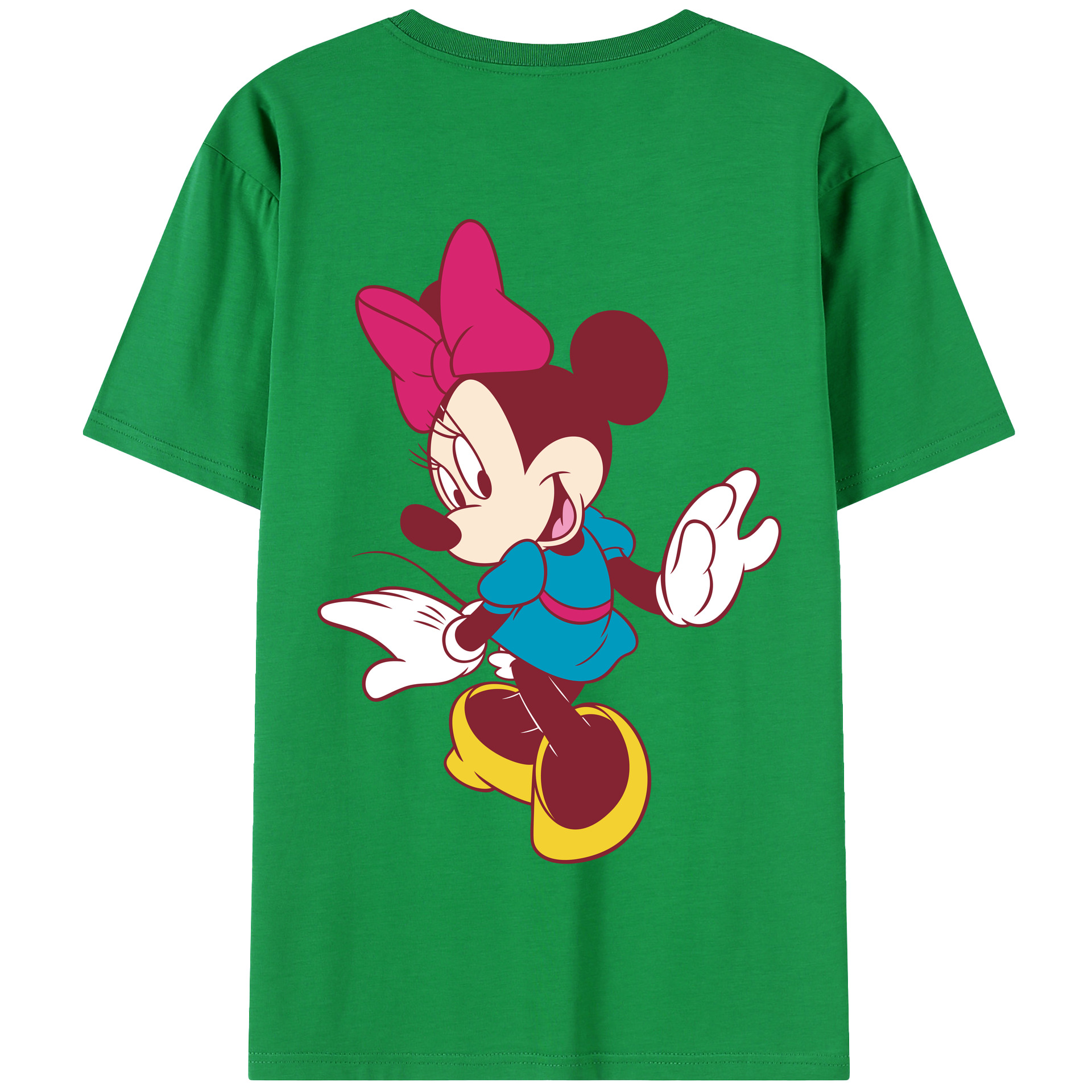 （画像用） ミッキーマウス Mickey Mouse 綿100％半袖Tシャツ（背面プリント）
