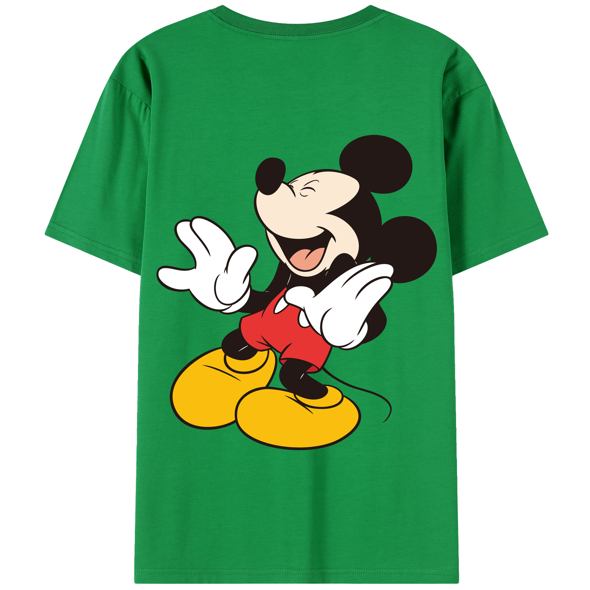 （画像用） ミッキーマウス Mickey Mouse 綿100％半袖Tシャツ（背面プリント）
