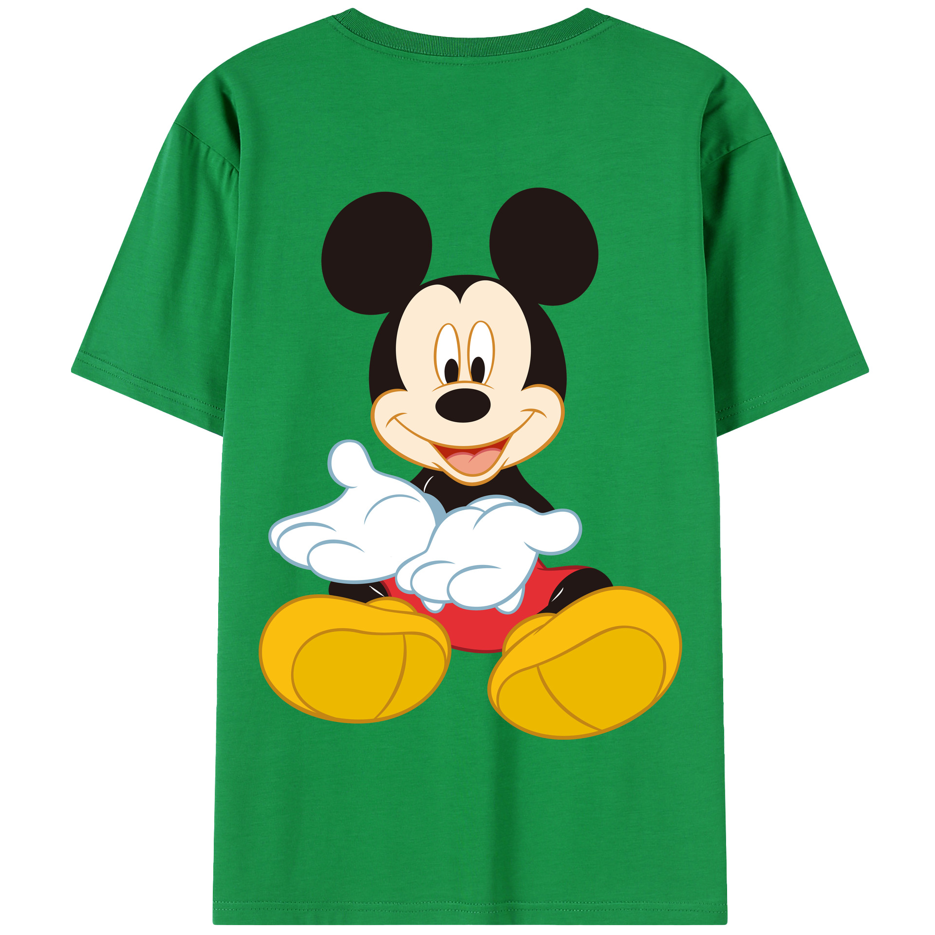 （画像用） ミッキーマウス Mickey Mouse 綿100％半袖Tシャツ（背面プリント）
