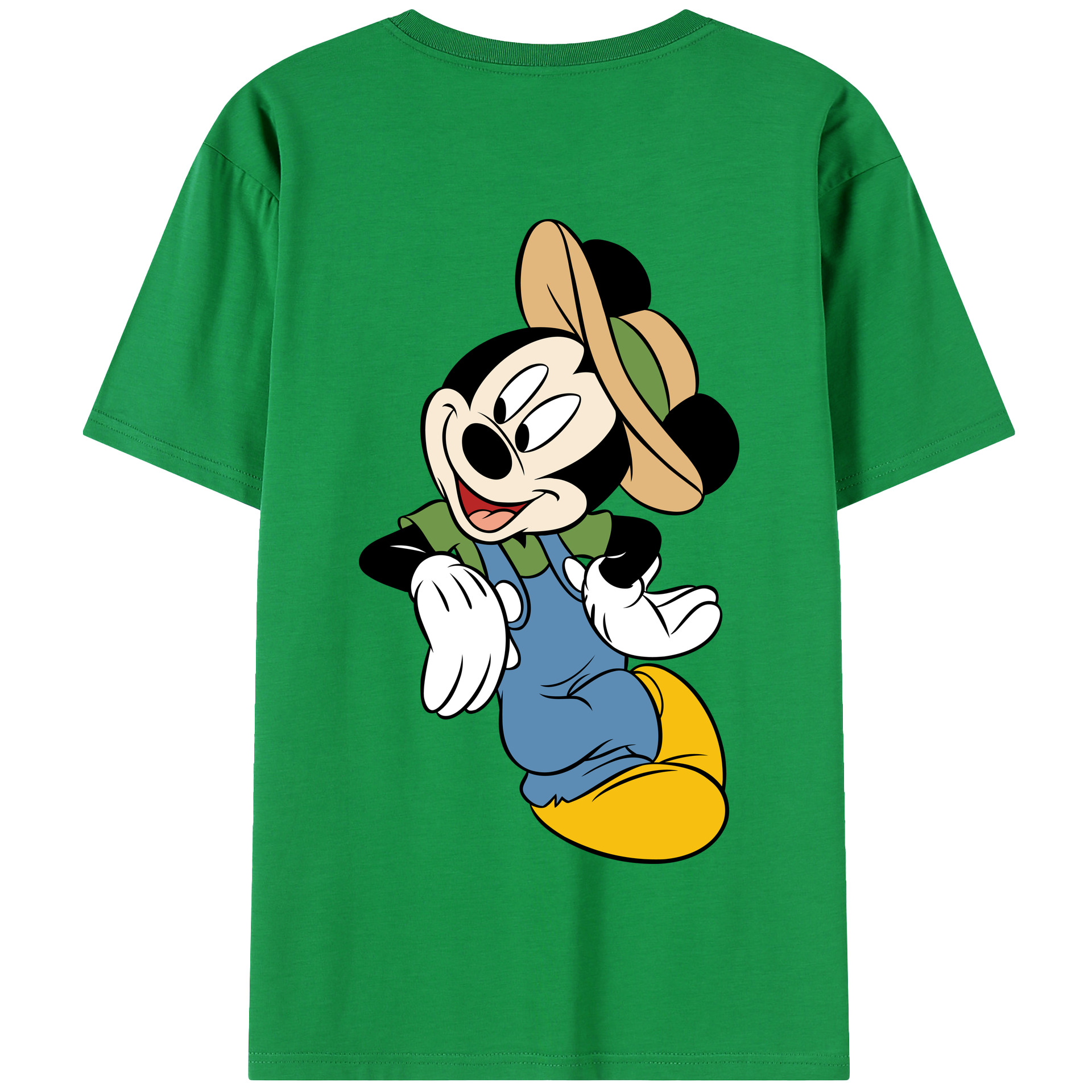 （画像用） ミッキーマウス Mickey Mouse 綿100％半袖Tシャツ（背面プリント）
