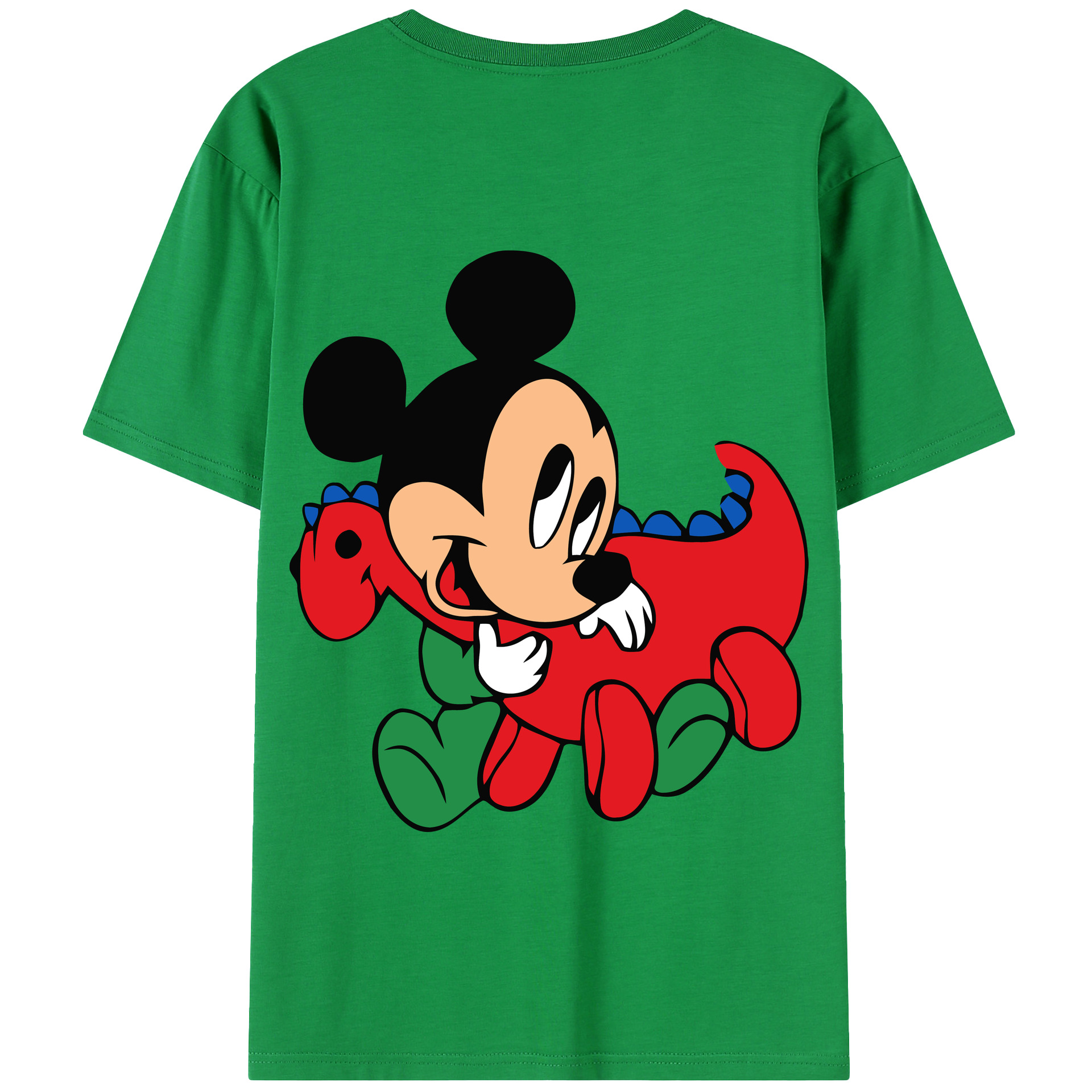 （画像用） ミッキーマウス Mickey Mouse 綿100％半袖Tシャツ（背面プリント）