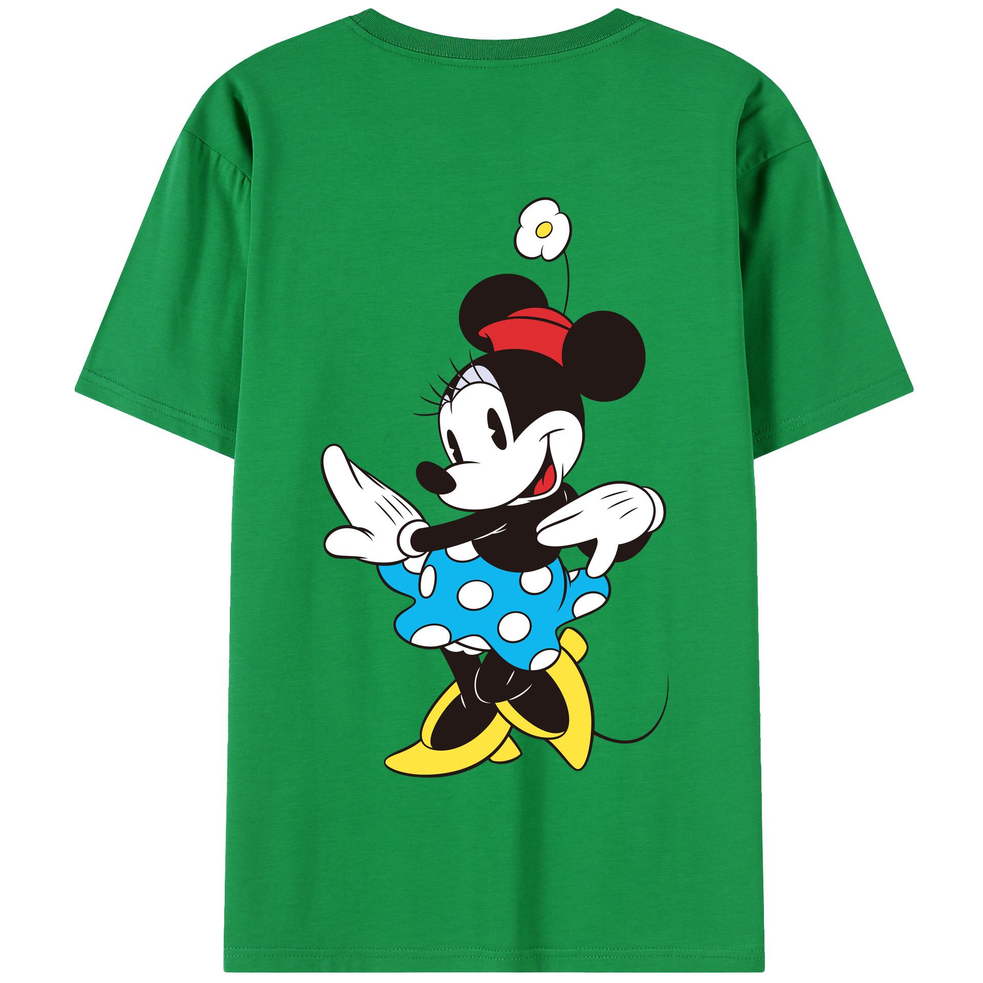 （画像用） ミッキーマウス Mickey Mouse 綿100％半袖Tシャツ（背面プリント）