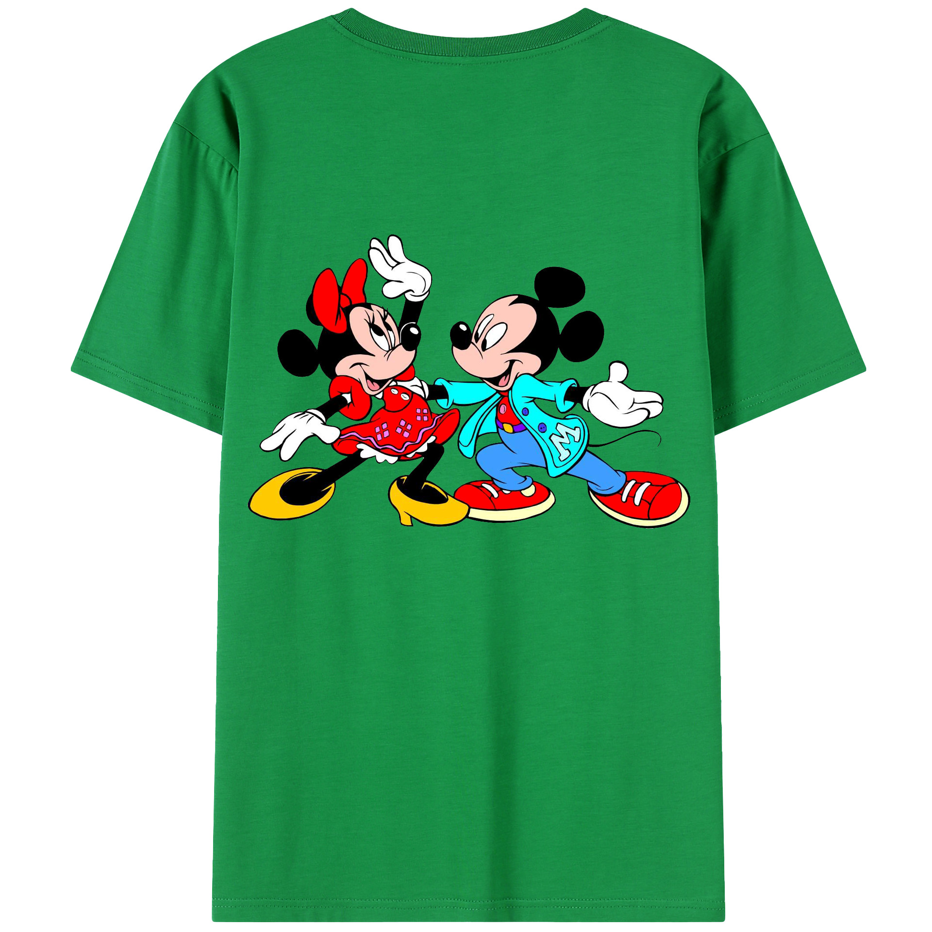 （画像用） ミッキーマウス Mickey Mouse 綿100％半袖Tシャツ（背面プリント）