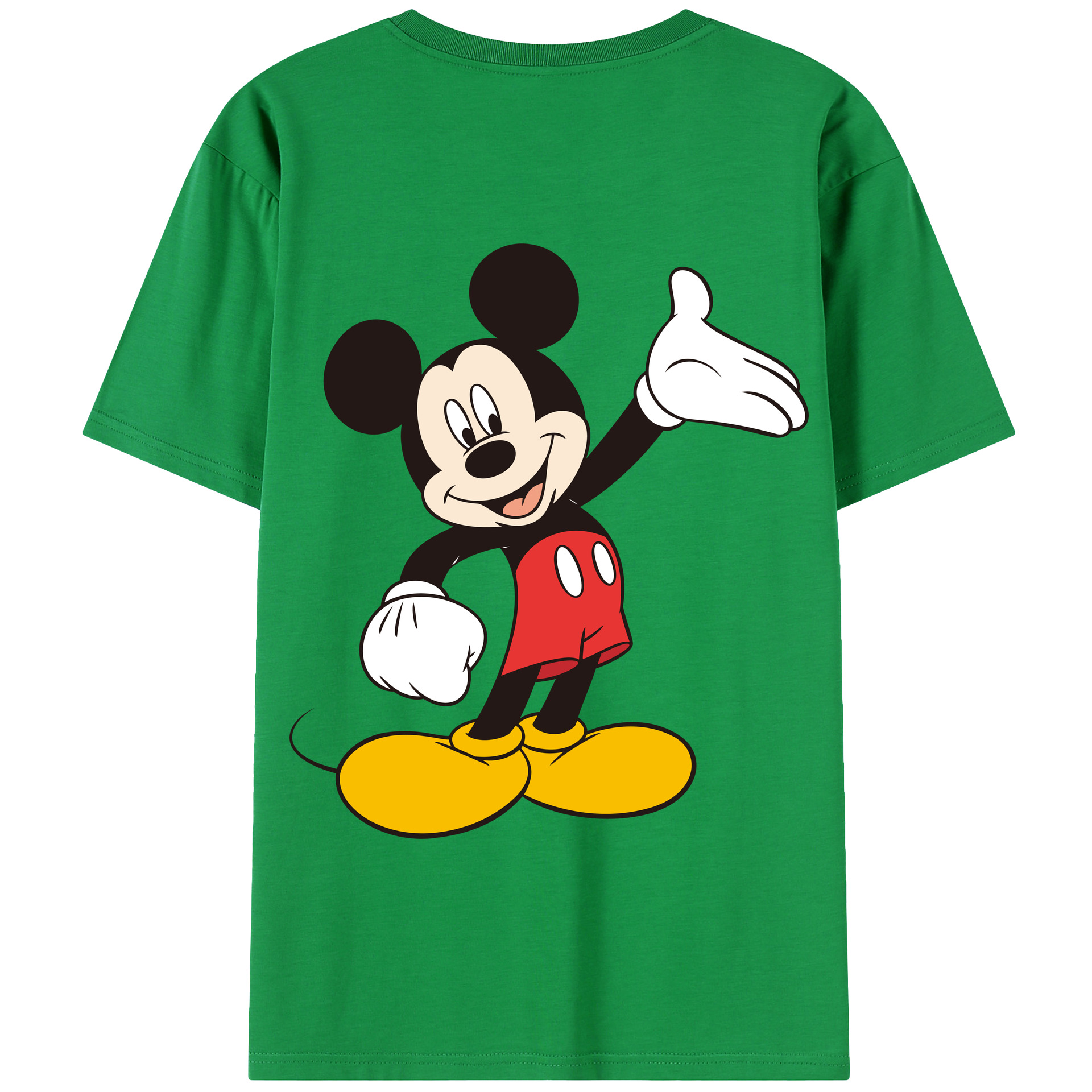（画像用） ミッキーマウス Mickey Mouse 綿100％半袖Tシャツ（背面プリント）