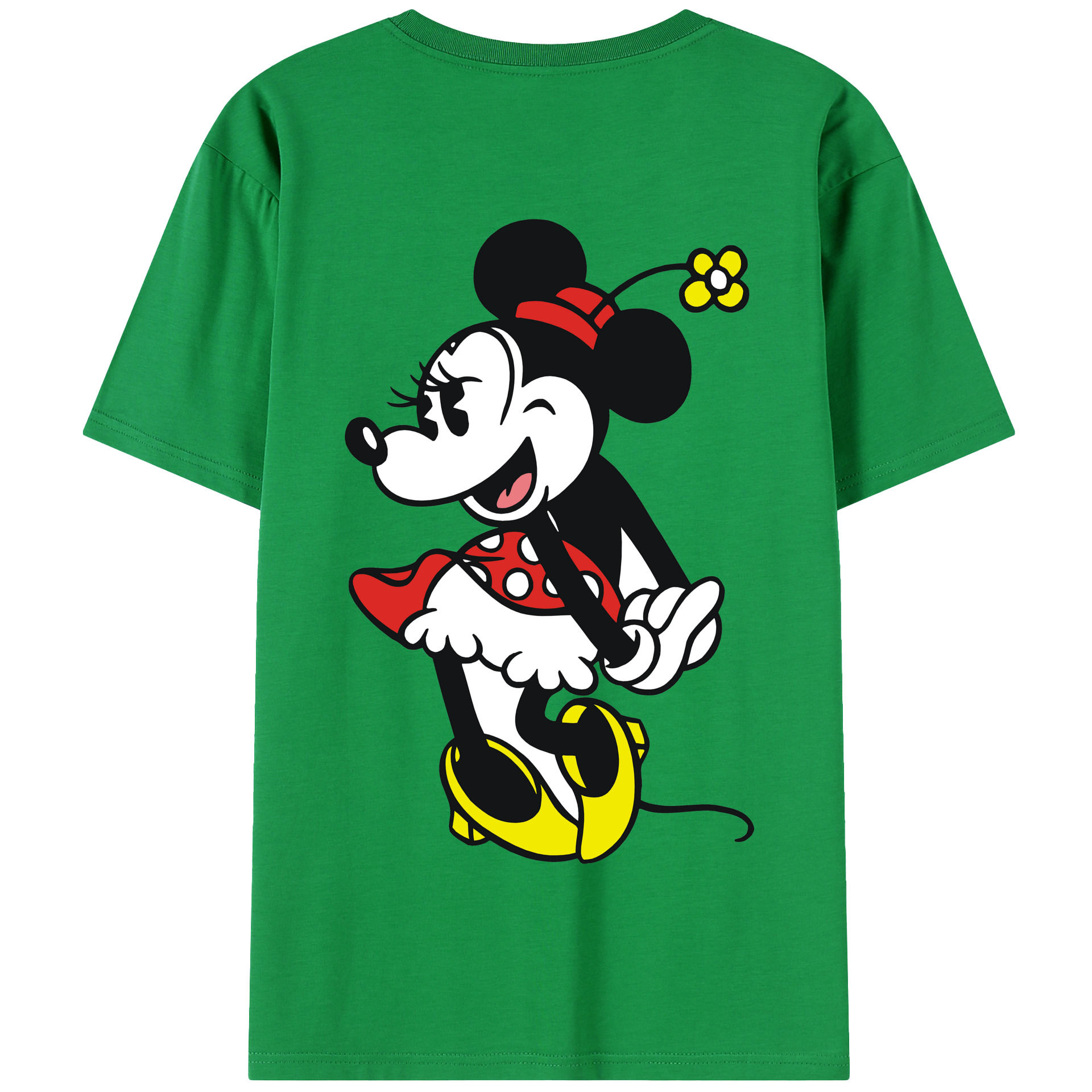（画像用） ミッキーマウス Mickey Mouse 綿100％半袖Tシャツ（背面プリント）