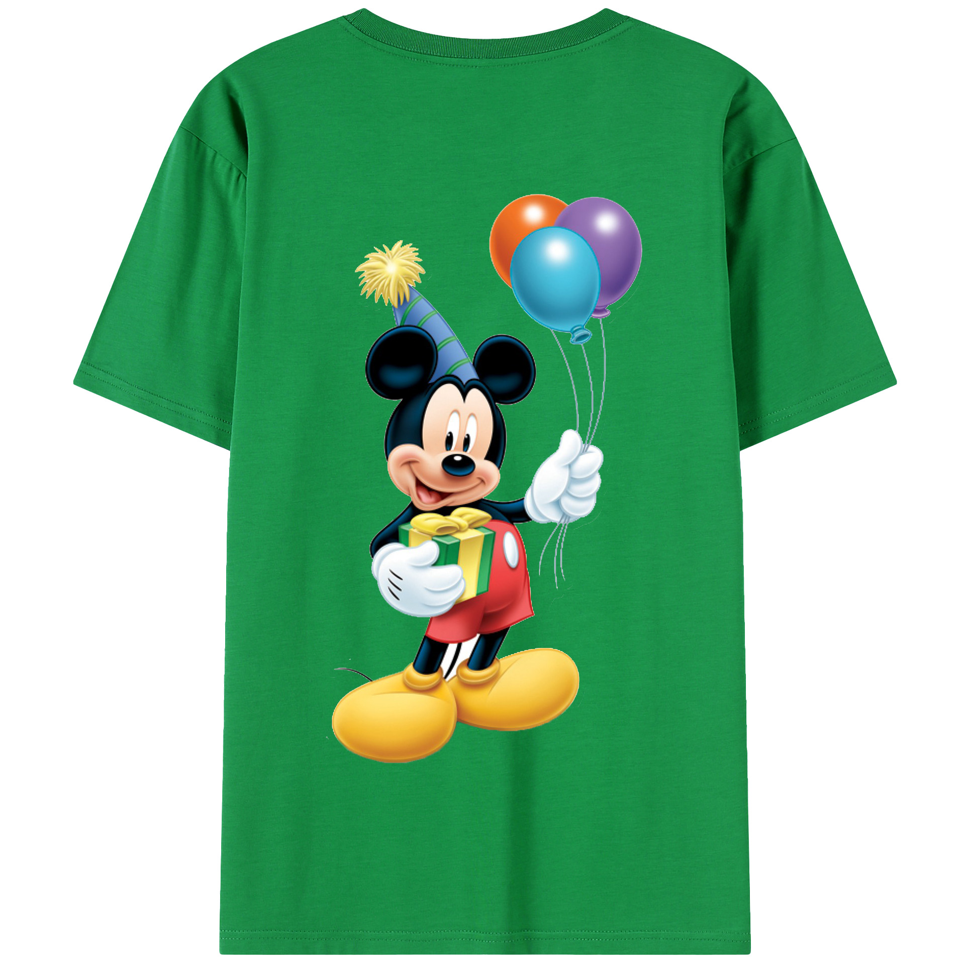 （画像用） ミッキーマウス Mickey Mouse 綿100％半袖Tシャツ（背面プリント）