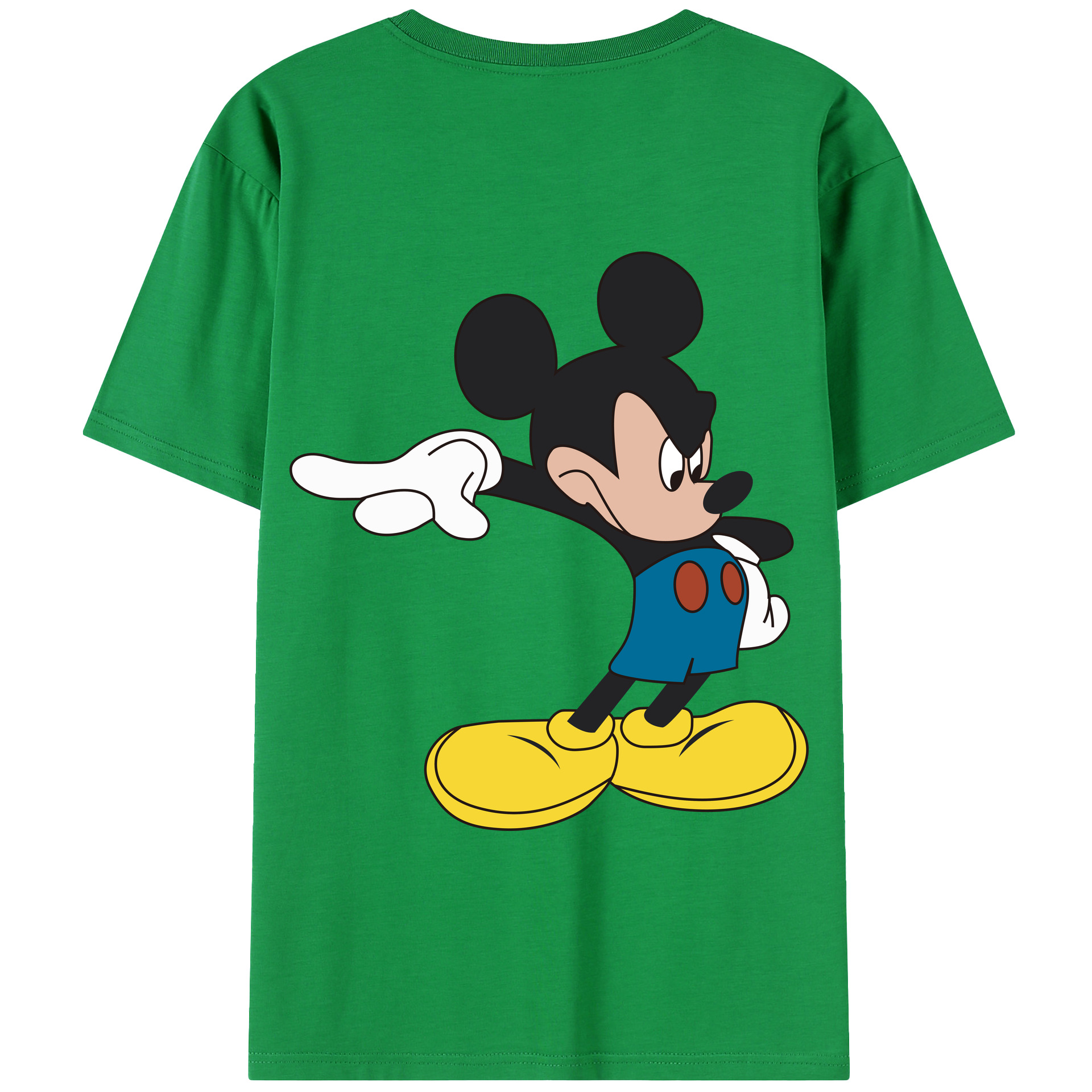 （画像用） ミッキーマウス Mickey Mouse 綿100％半袖Tシャツ（背面プリント）