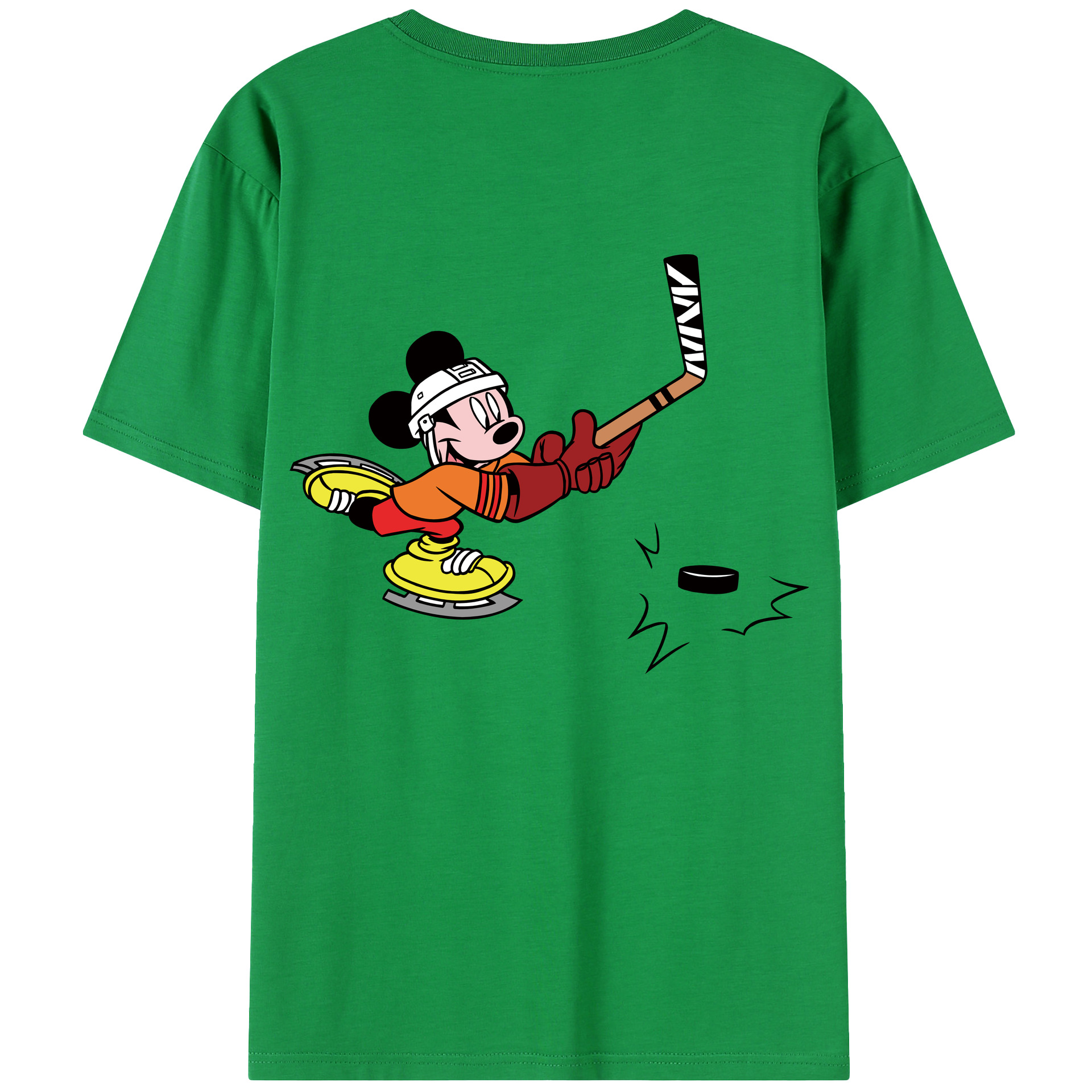 （画像用） ミッキーマウス Mickey Mouse 綿100％半袖Tシャツ（背面プリント）