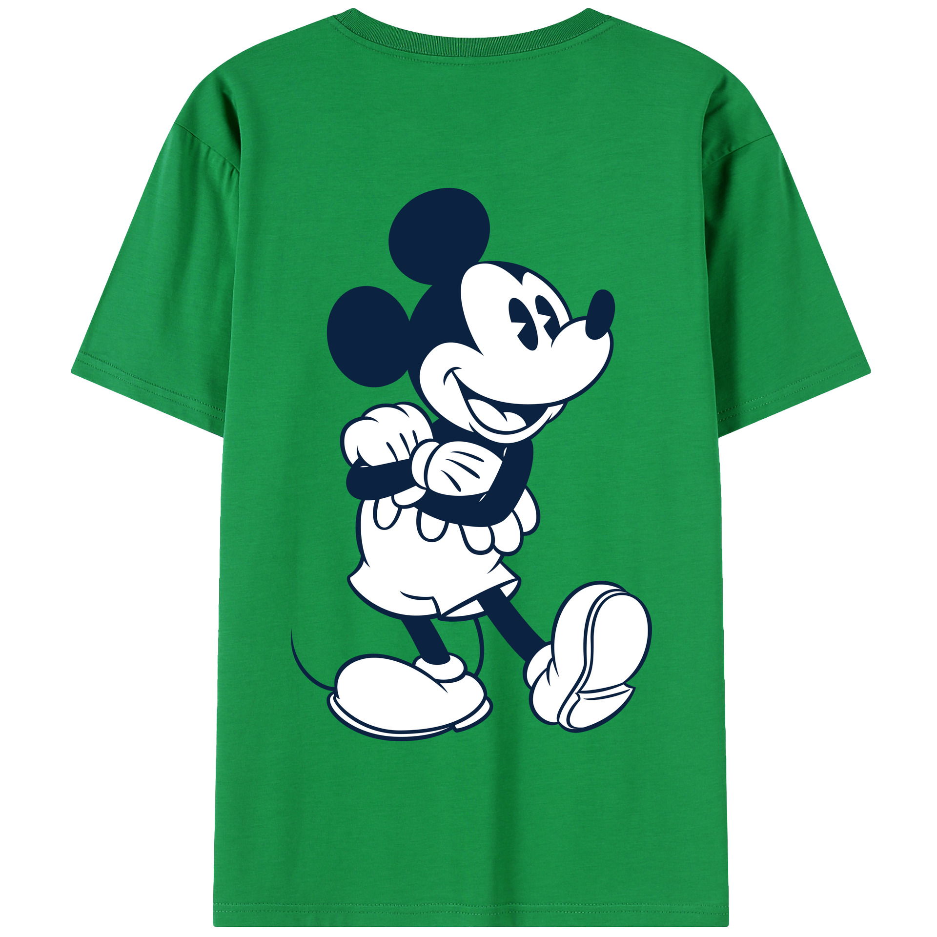 （画像用） ミッキーマウス Mickey Mouse 綿100％半袖Tシャツ（背面プリント）