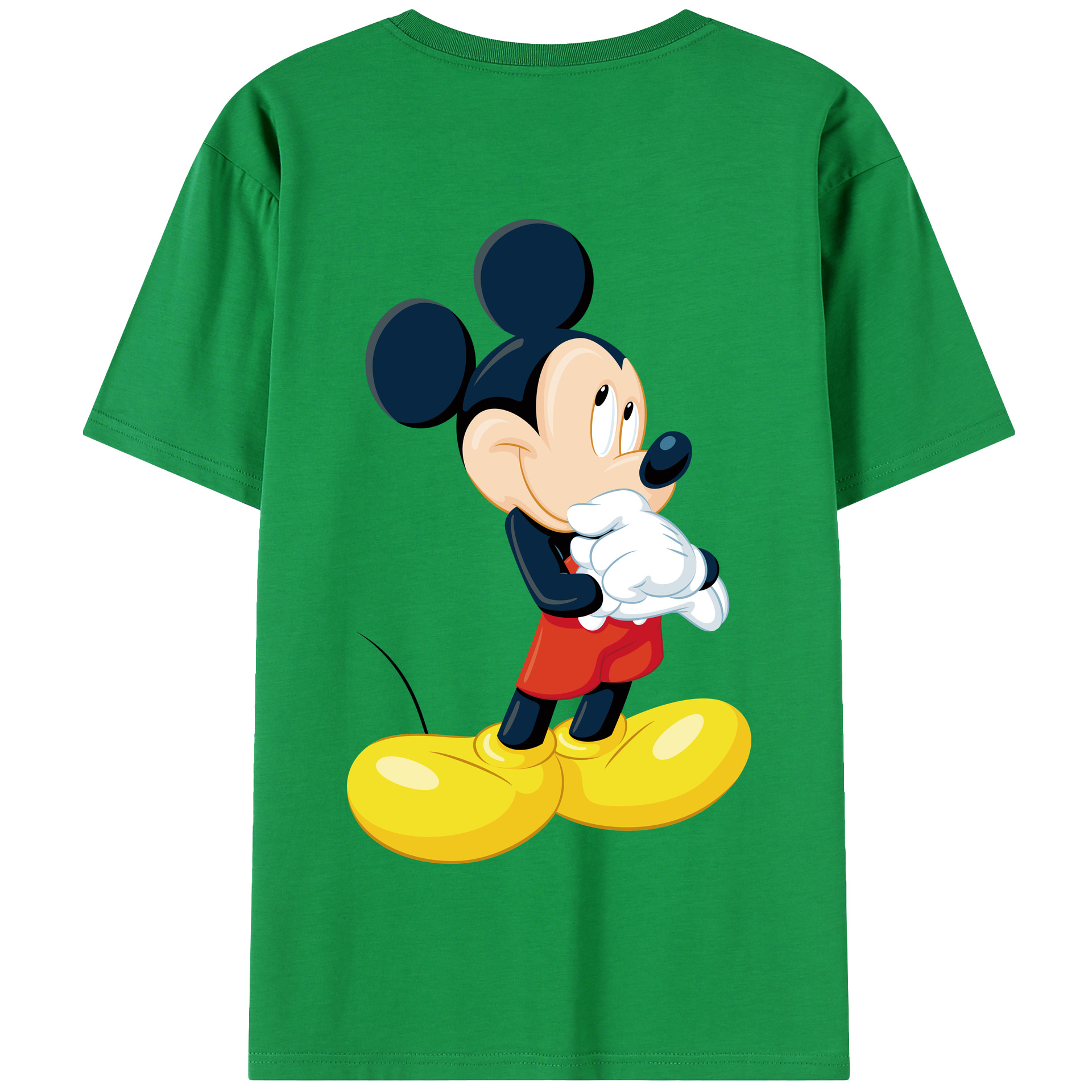 （画像用） ミッキーマウス Mickey Mouse 綿100％半袖Tシャツ（背面プリント）