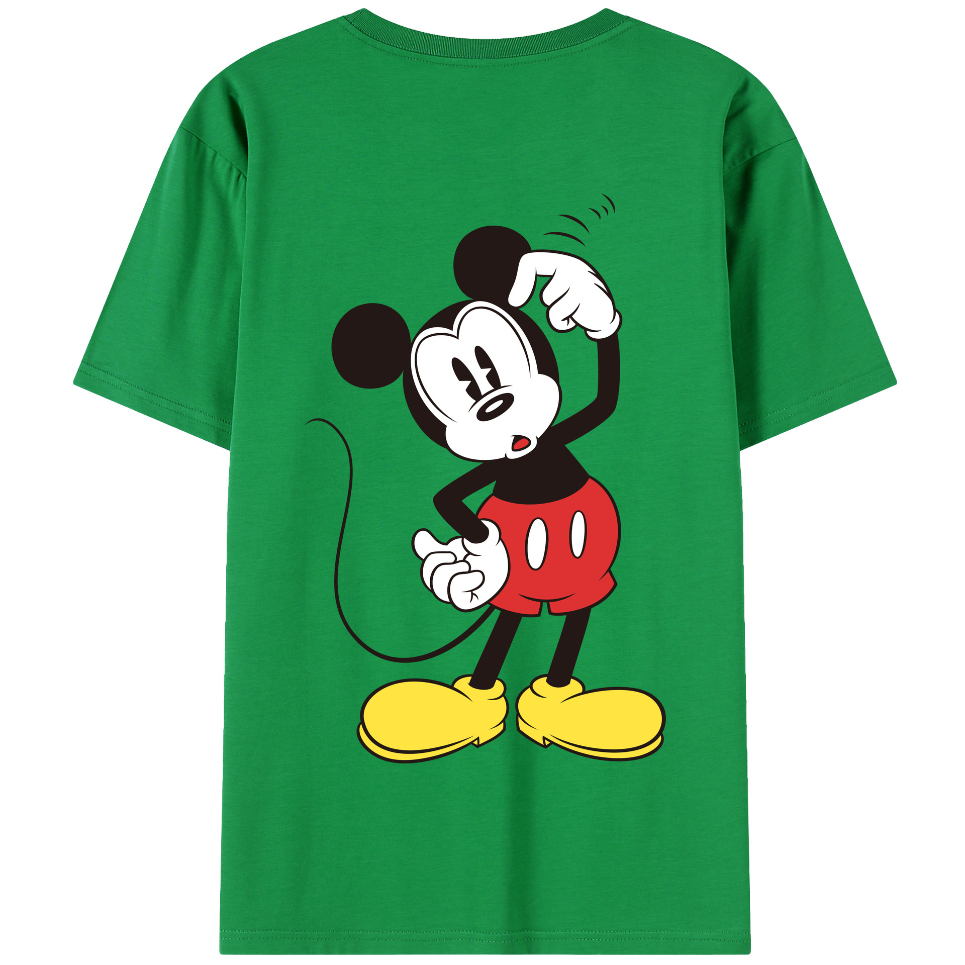 （画像用） ミッキーマウス Mickey Mouse 綿100％半袖Tシャツ（背面プリント）