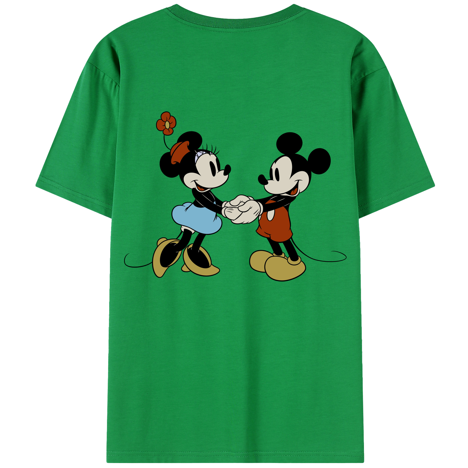 （画像用） ミッキーマウス Mickey Mouse 綿100％半袖Tシャツ（背面プリント）