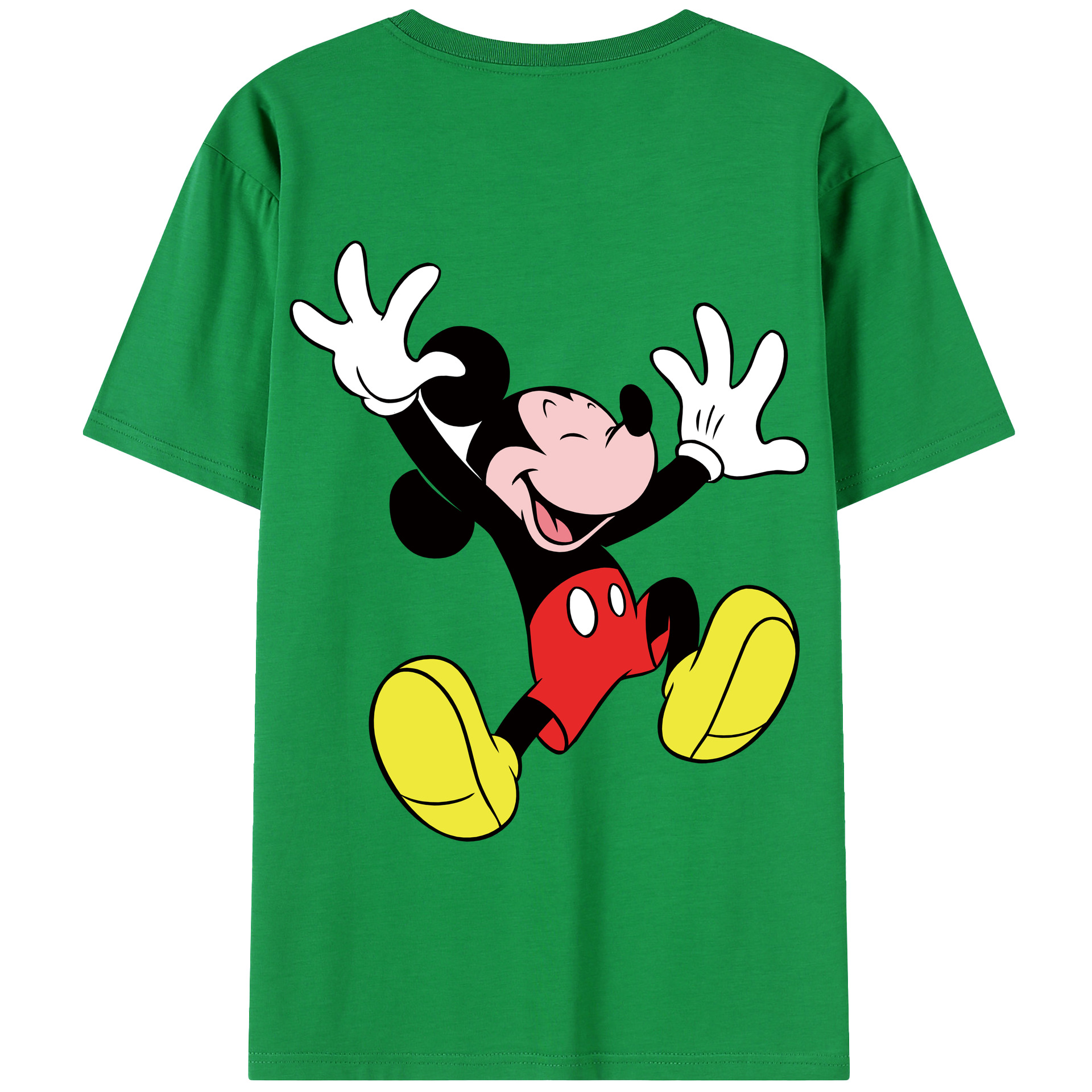 （画像用） ミッキーマウス Mickey Mouse 綿100％半袖Tシャツ（背面プリント）