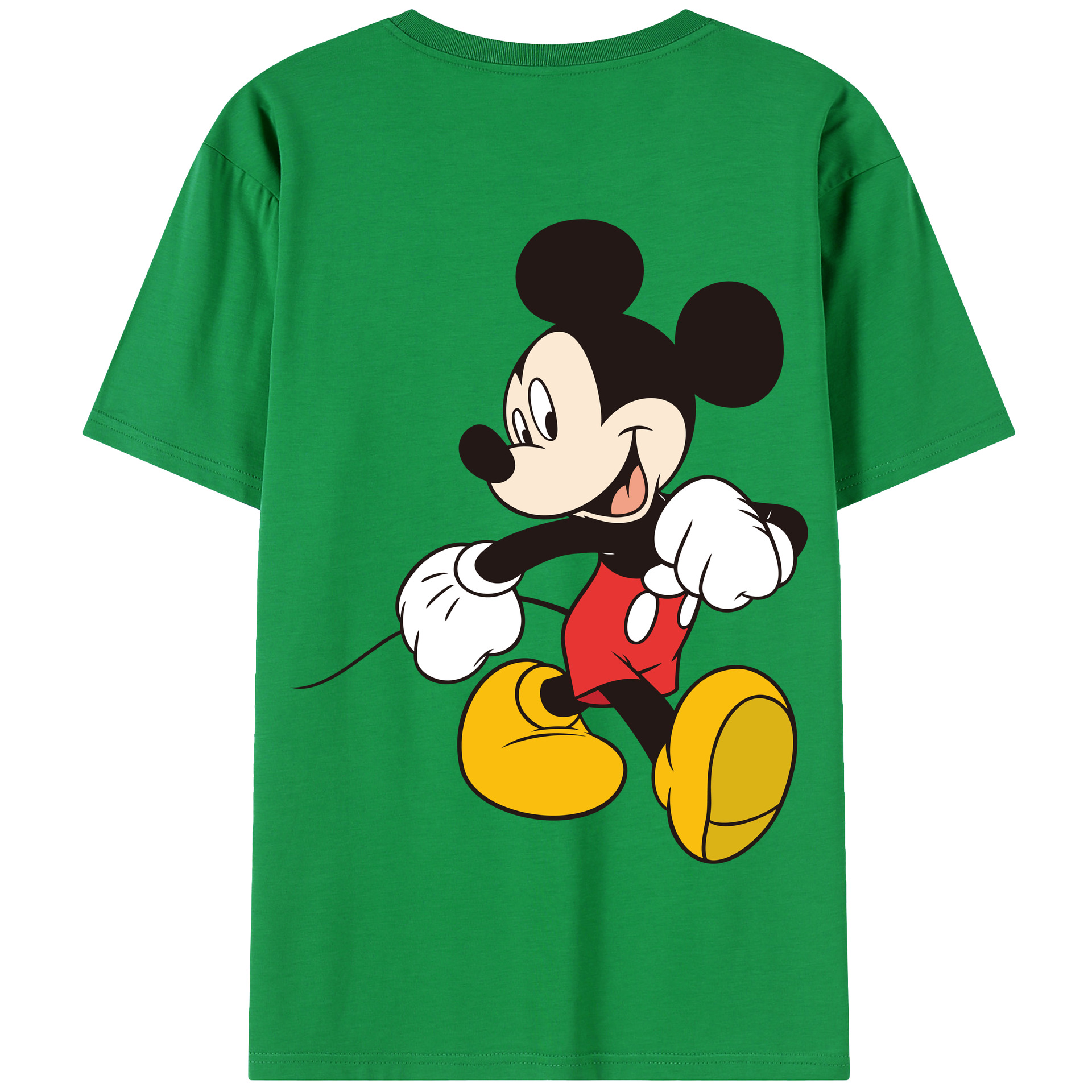 （画像用） ミッキーマウス Mickey Mouse 綿100％半袖Tシャツ（背面プリント）