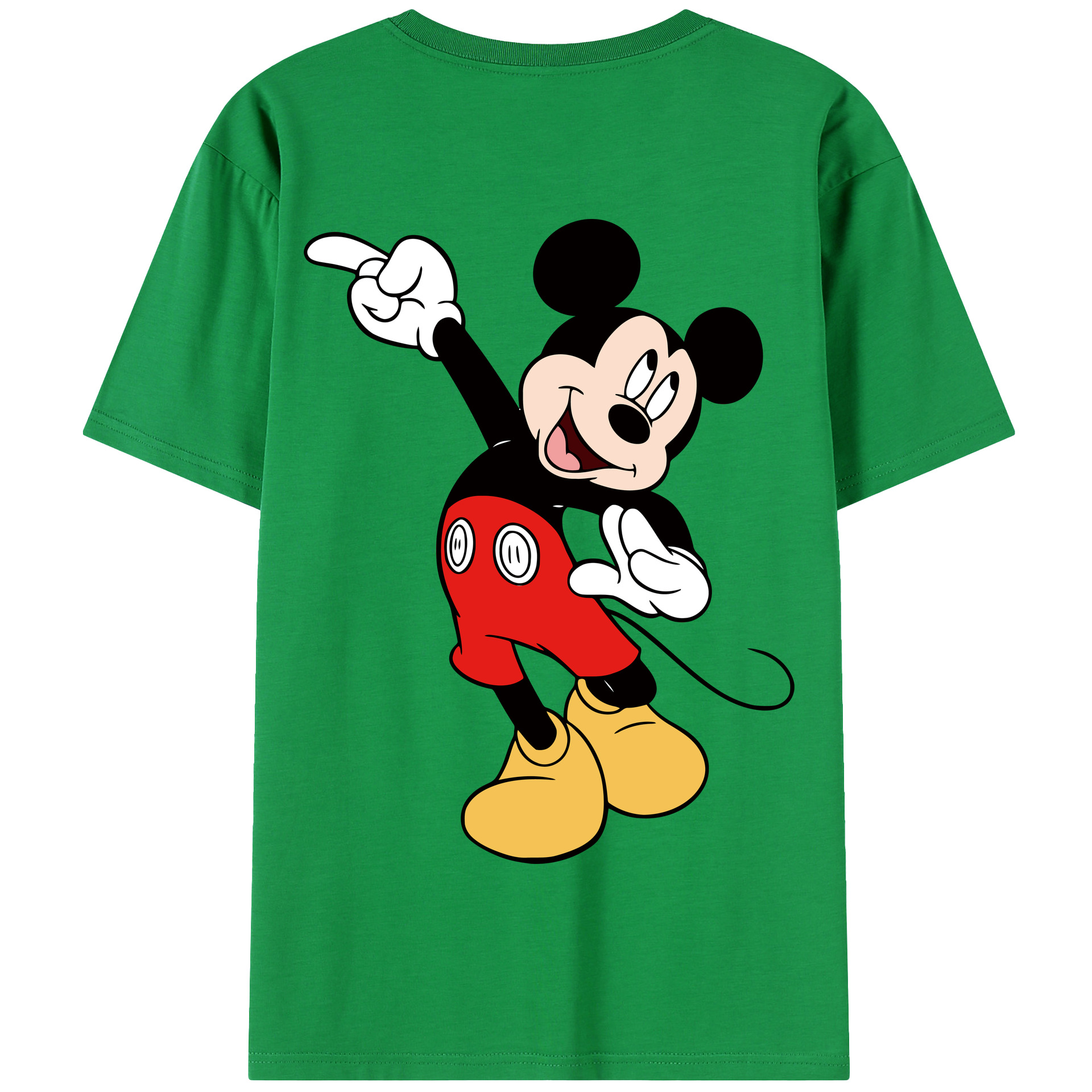 （画像用） ミッキーマウス Mickey Mouse 綿100％半袖Tシャツ（背面プリント）