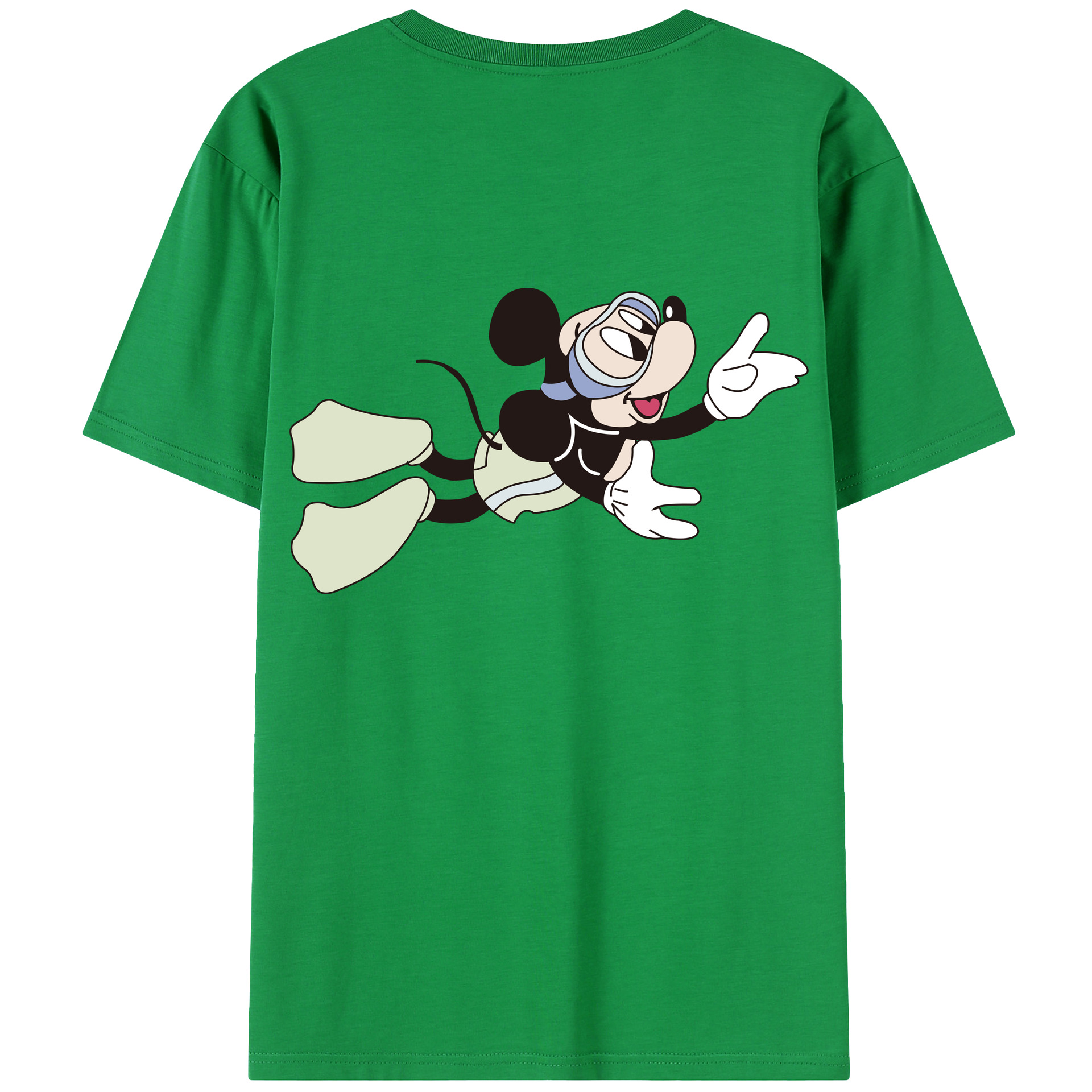 （画像用） ミッキーマウス Mickey Mouse 綿100％半袖Tシャツ（背面プリント）