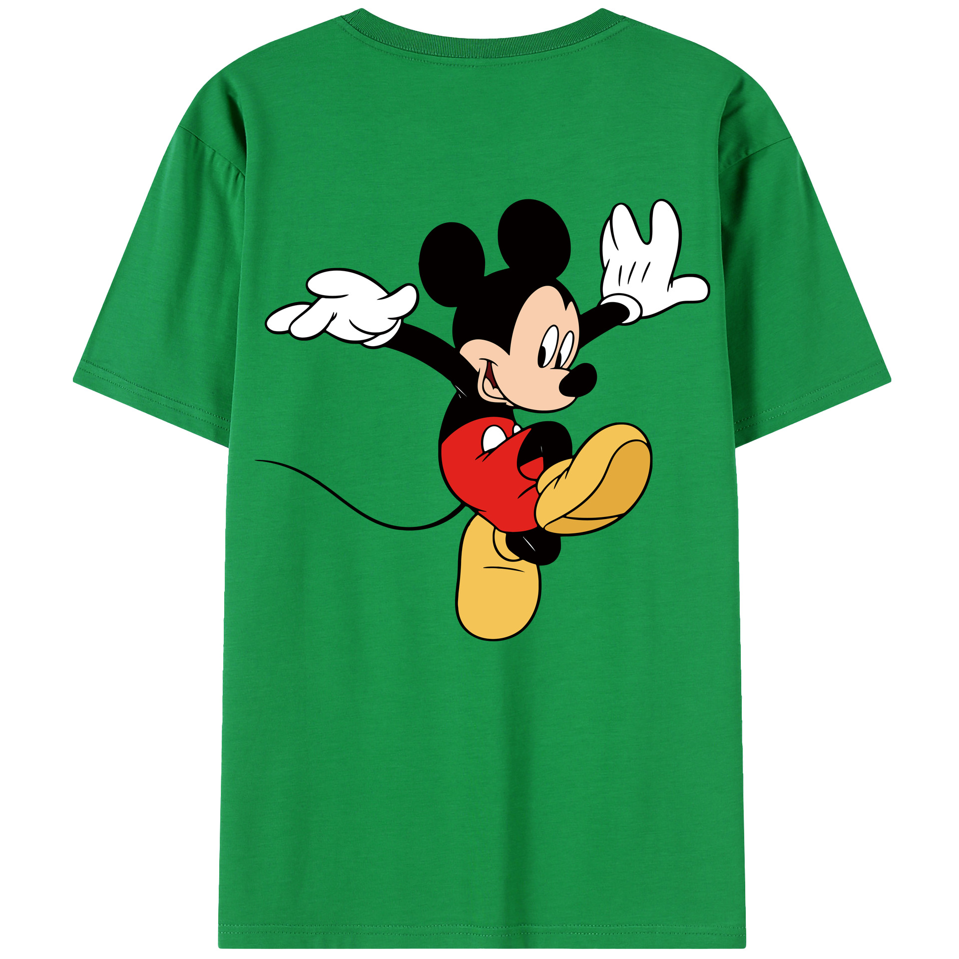 （画像用） ミッキーマウス Mickey Mouse 綿100％半袖Tシャツ（背面プリント）
