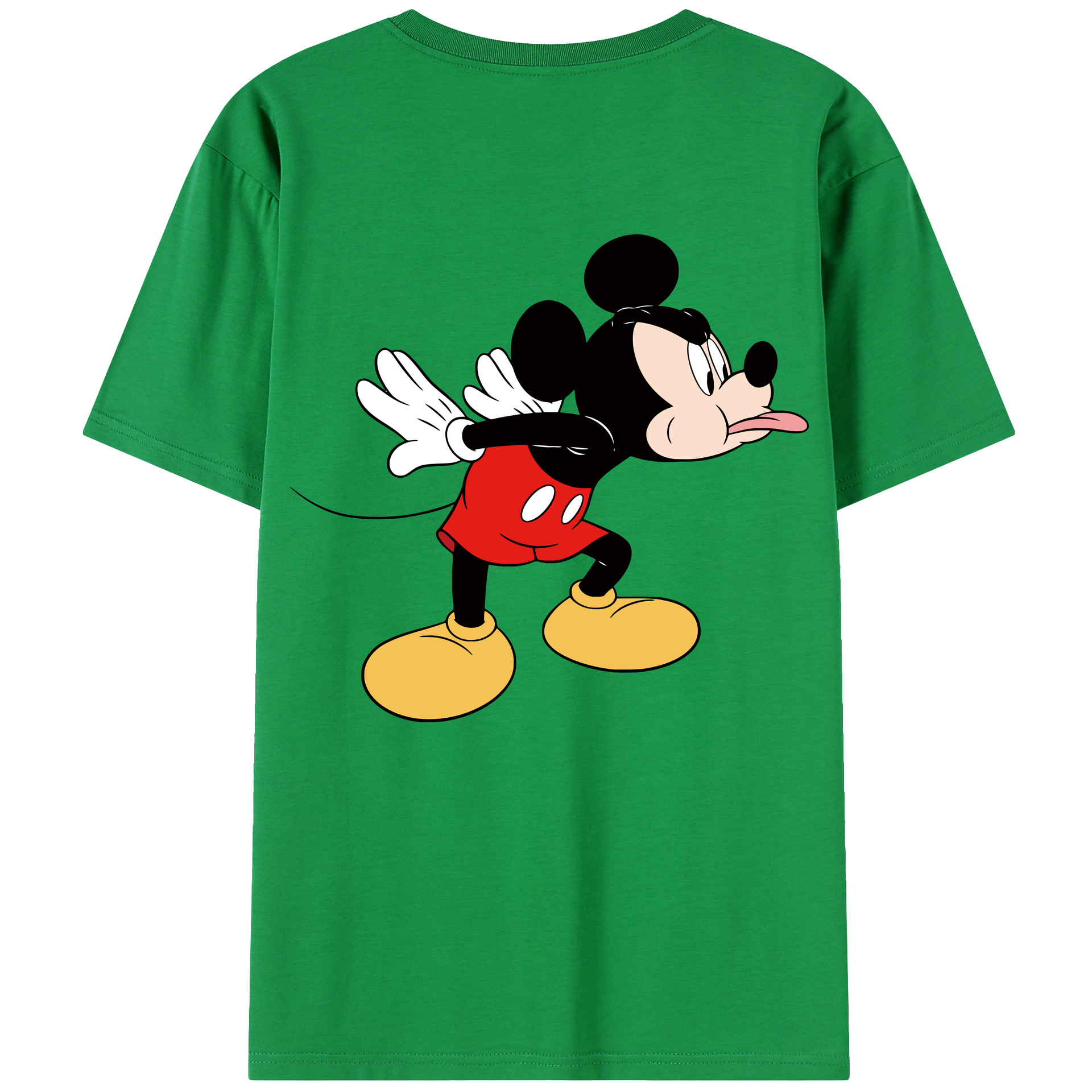 （画像用） ミッキーマウス Mickey Mouse 綿100％半袖Tシャツ（背面プリント）