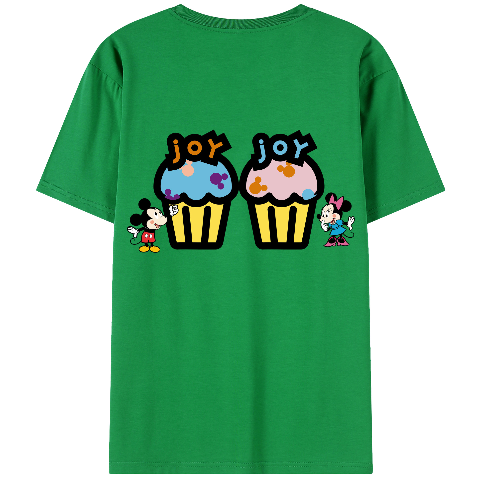 （画像用） ミッキーマウス Mickey Mouse 綿100％半袖Tシャツ（背面プリント）