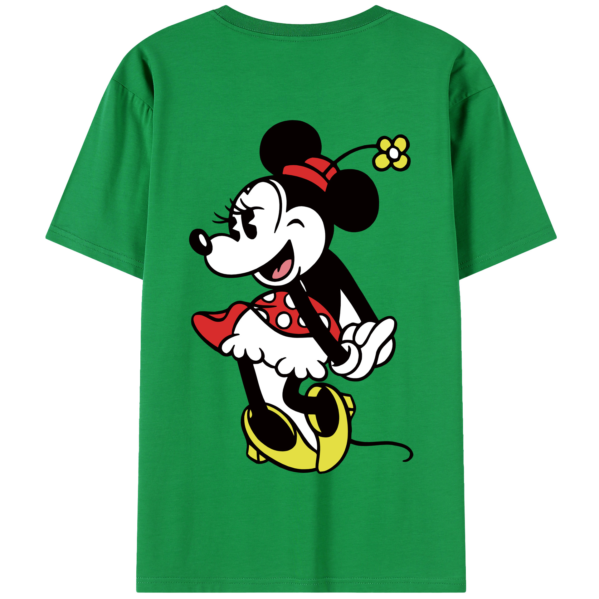 （画像用） ミッキーマウス Mickey Mouse 綿100％半袖Tシャツ（背面プリント）