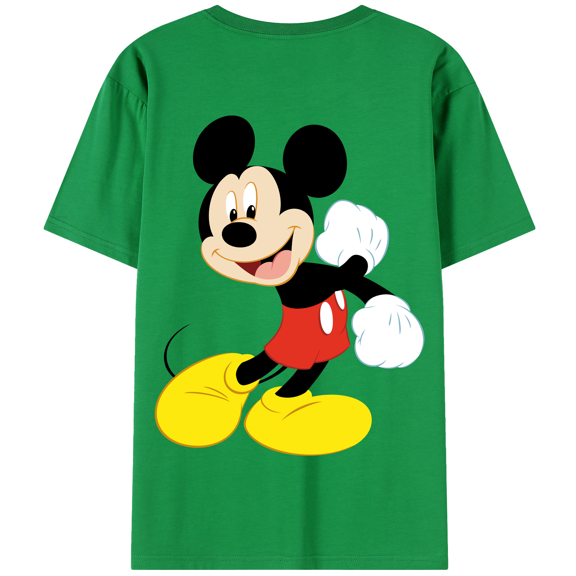 （画像用） ミッキーマウス Mickey Mouse 綿100％半袖Tシャツ（背面プリント）
