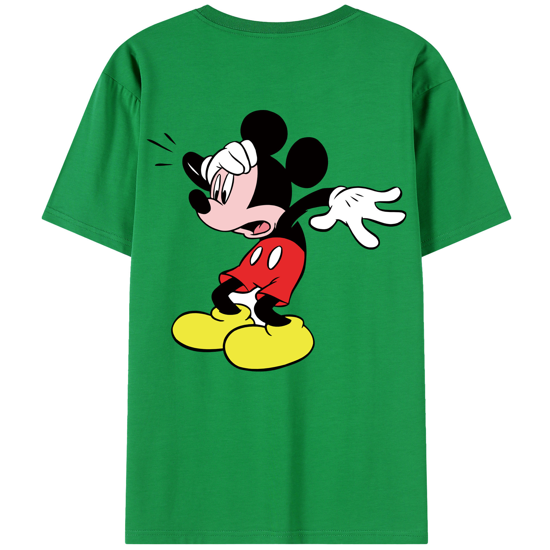 （画像用） ミッキーマウス Mickey Mouse 綿100％半袖Tシャツ（背面プリント）