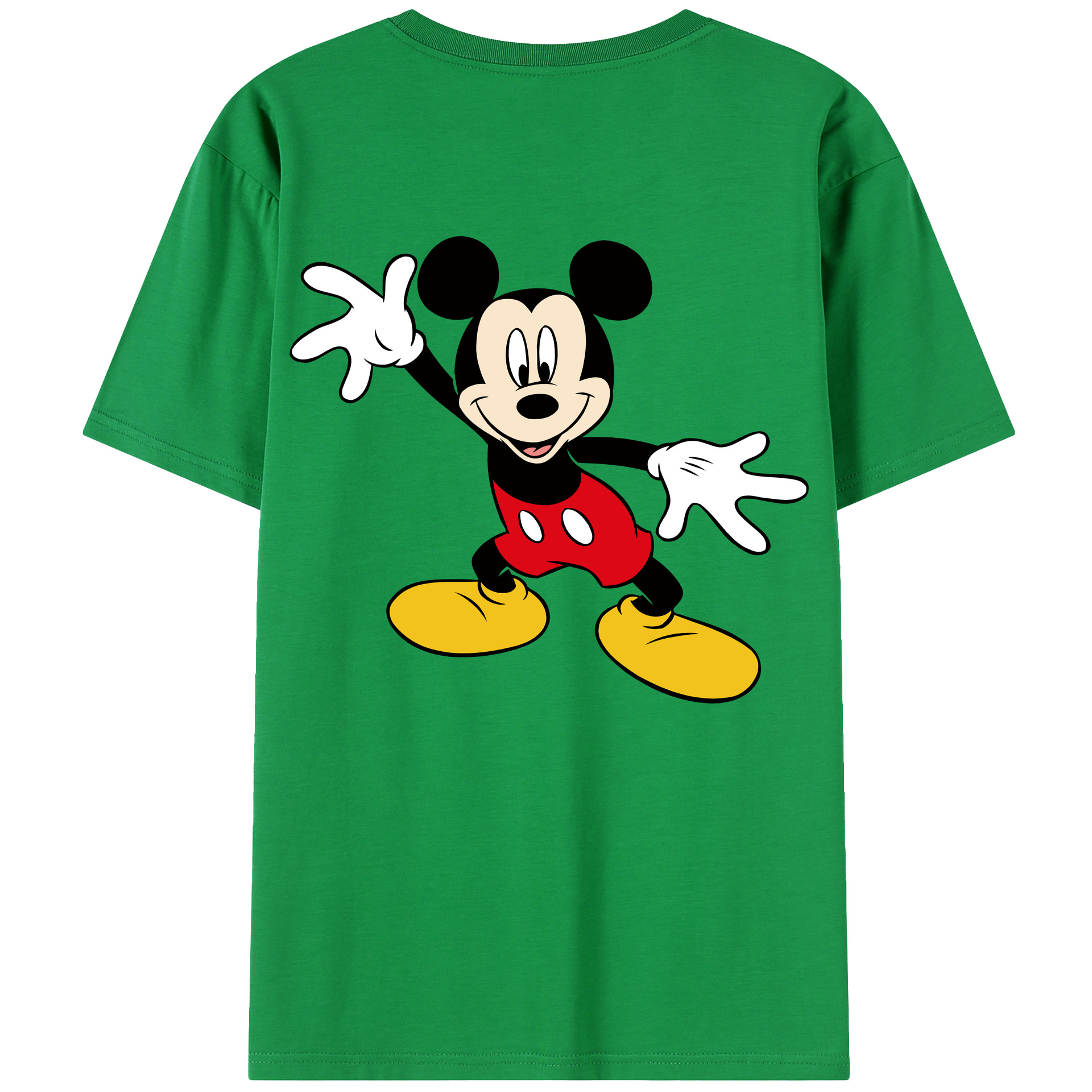 （画像用） ミッキーマウス Mickey Mouse 綿100％半袖Tシャツ（背面プリント）