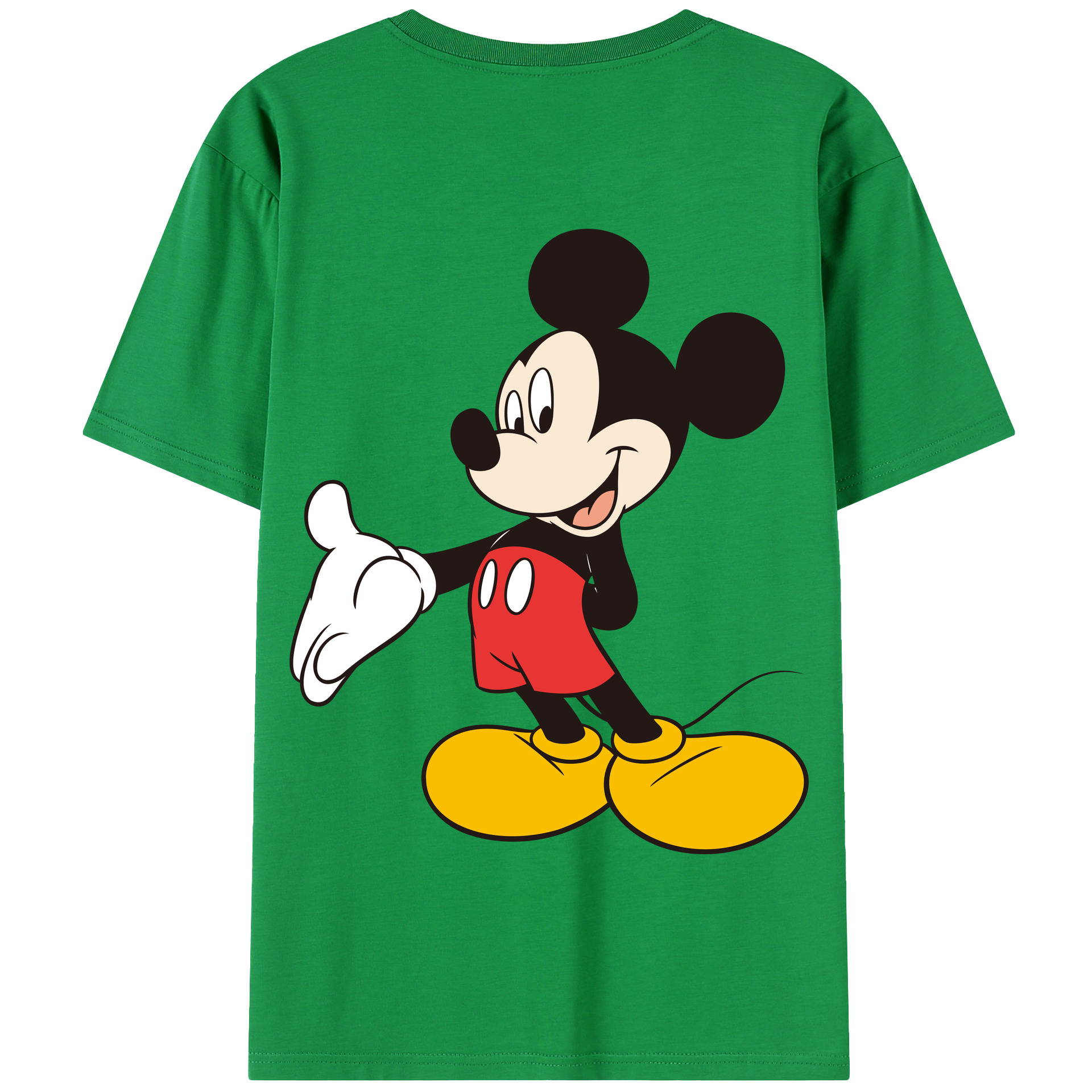（画像用） ミッキーマウス Mickey Mouse 綿100％半袖Tシャツ（背面プリント）