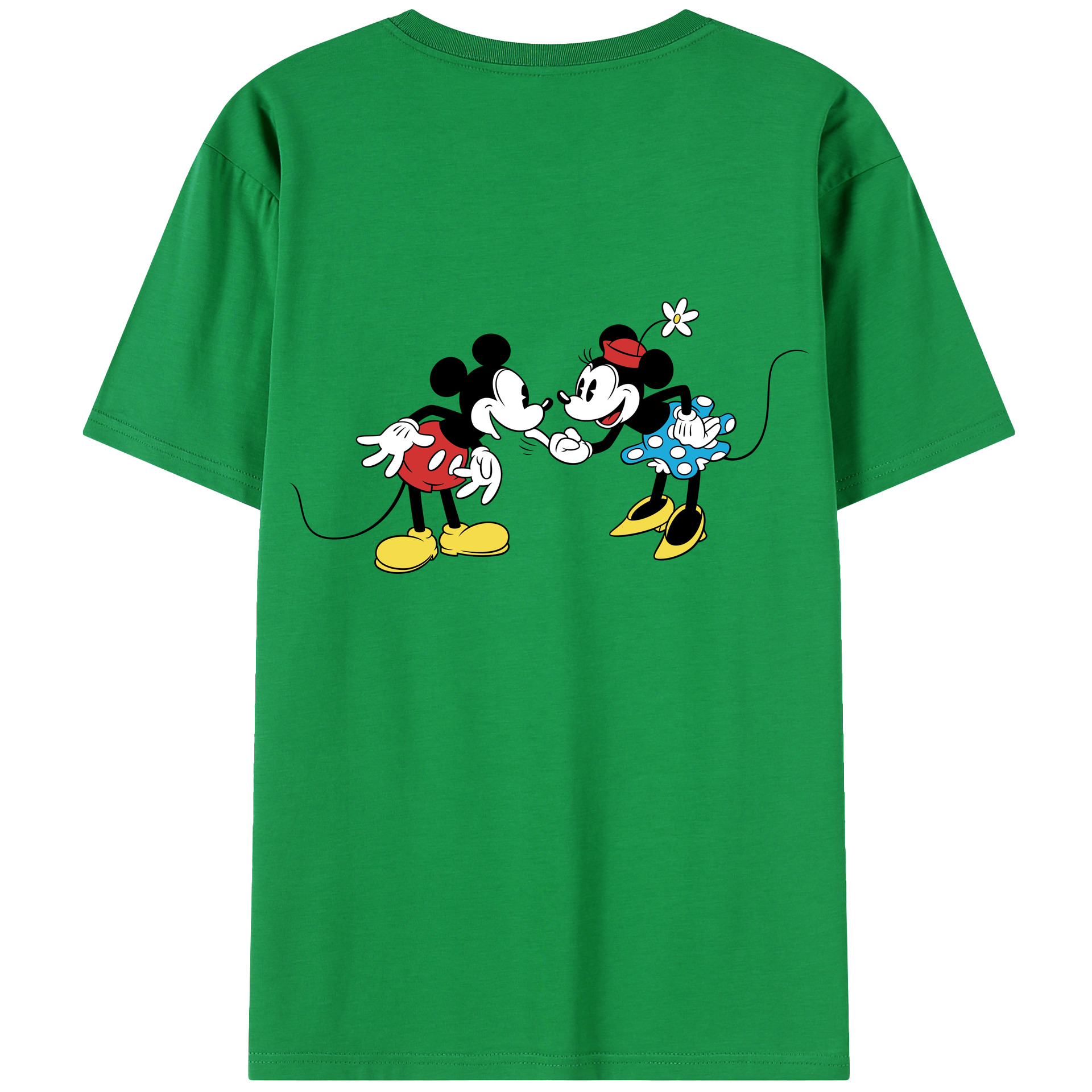 （画像用） ミッキーマウス Mickey Mouse 綿100％半袖Tシャツ（背面プリント）