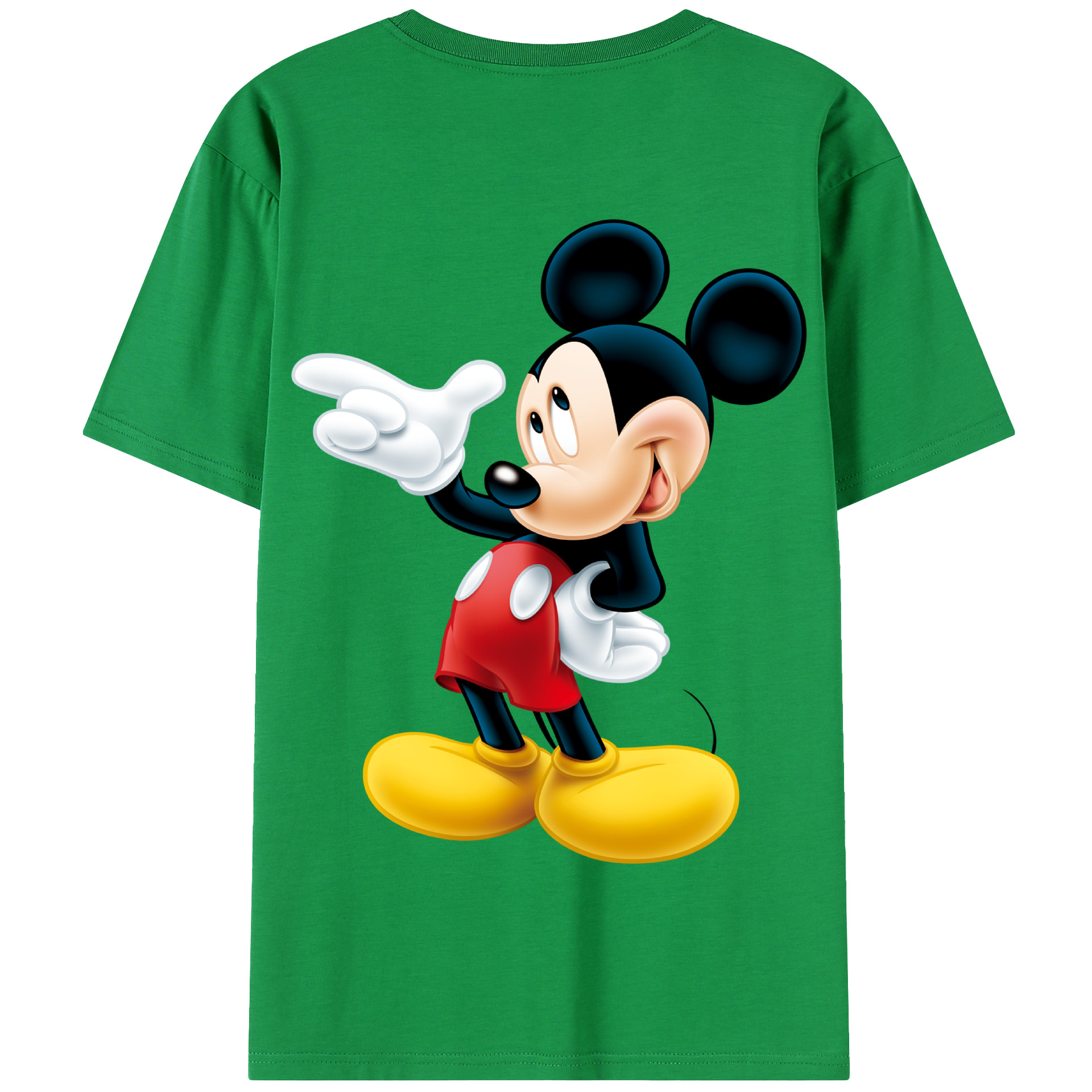 （画像用） ミッキーマウス Mickey Mouse 綿100％半袖Tシャツ（背面プリント）