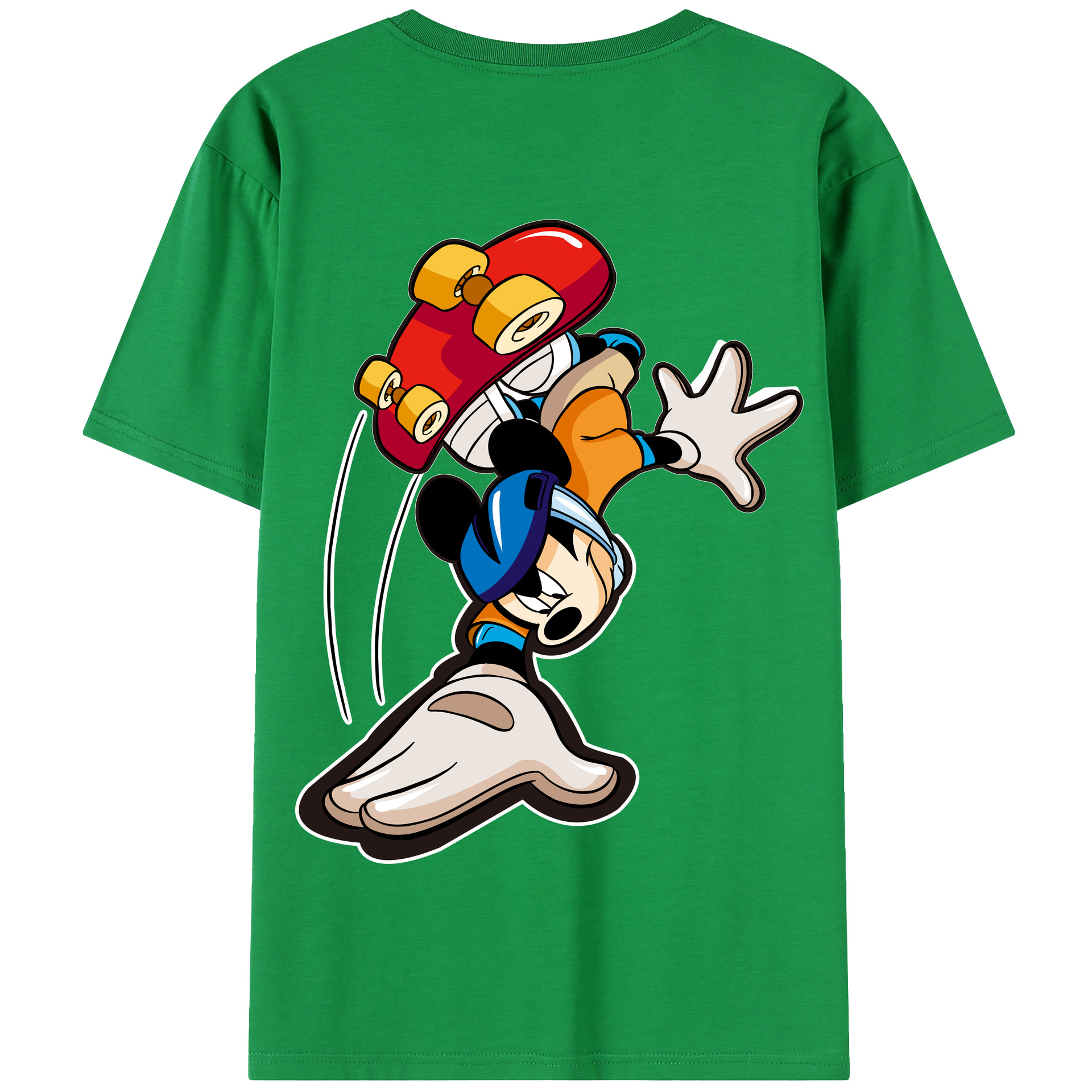 （画像用） ミッキーマウス Mickey Mouse 綿100％半袖Tシャツ（背面プリント）