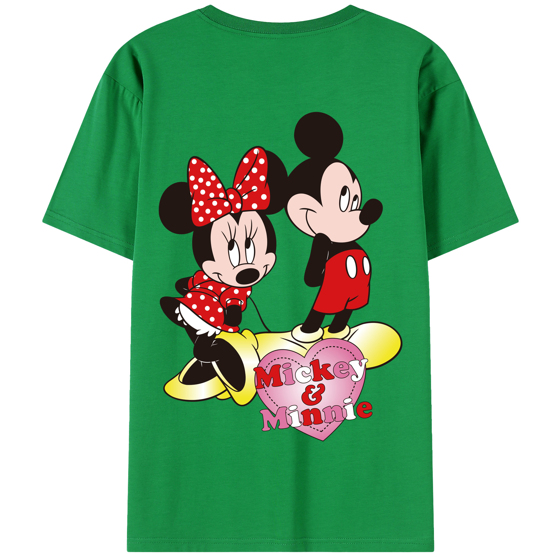 （画像用） ミッキーマウス Mickey Mouse 綿100％半袖Tシャツ（背面プリント）