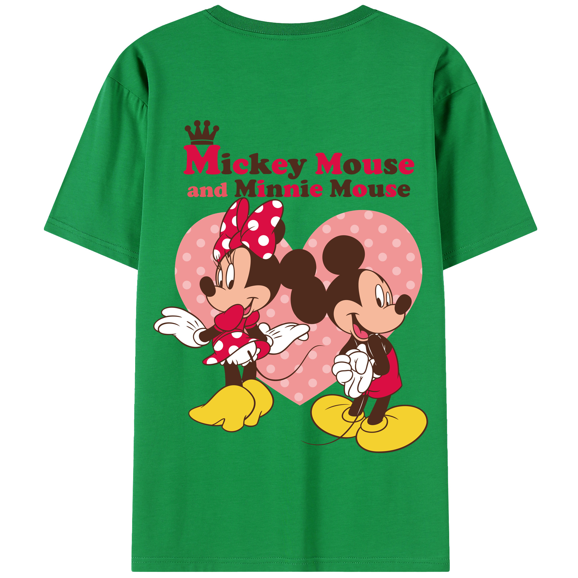 （画像用） ミッキーマウス Mickey Mouse 綿100％半袖Tシャツ（背面プリント）