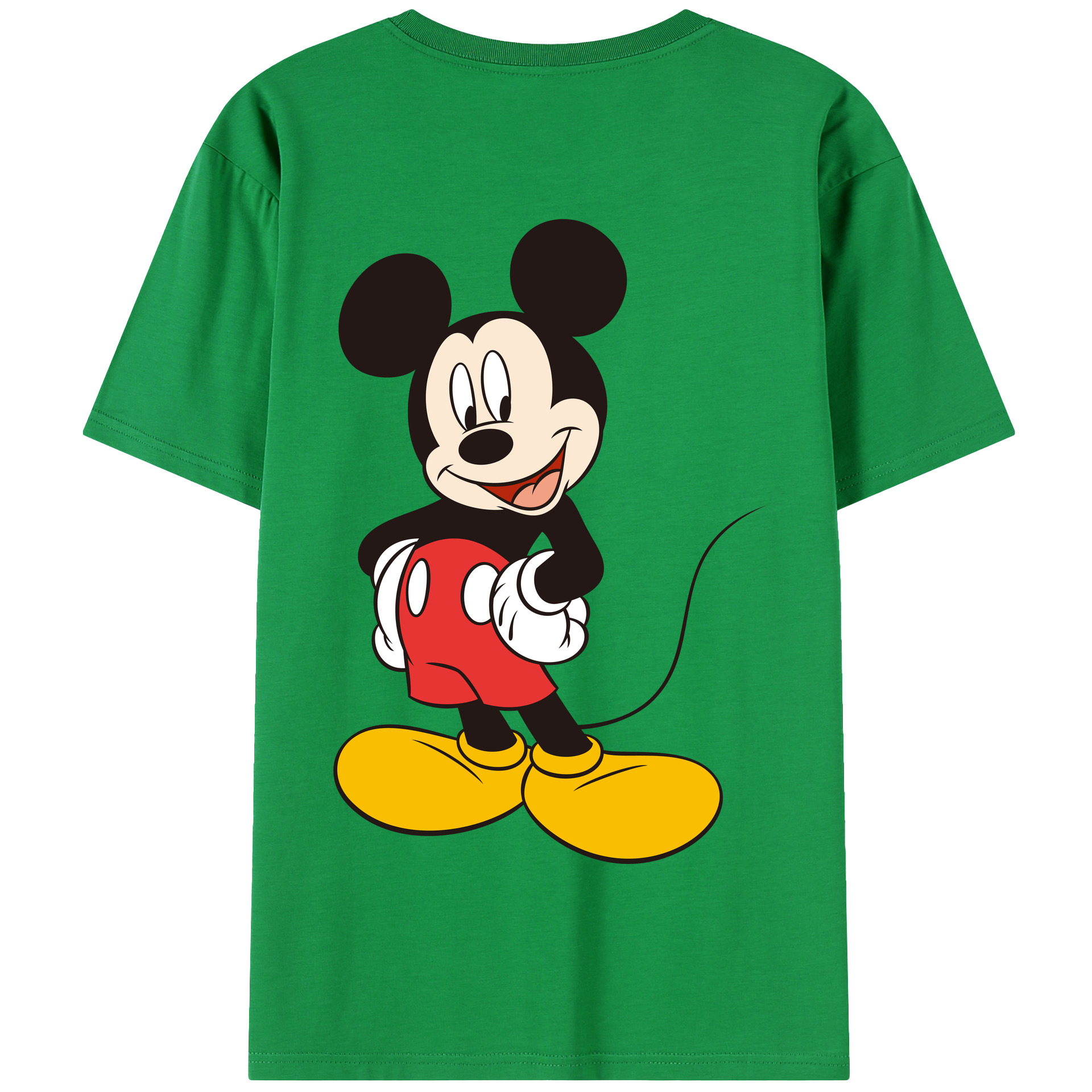 （画像用） ミッキーマウス Mickey Mouse 綿100％半袖Tシャツ（背面プリント）
