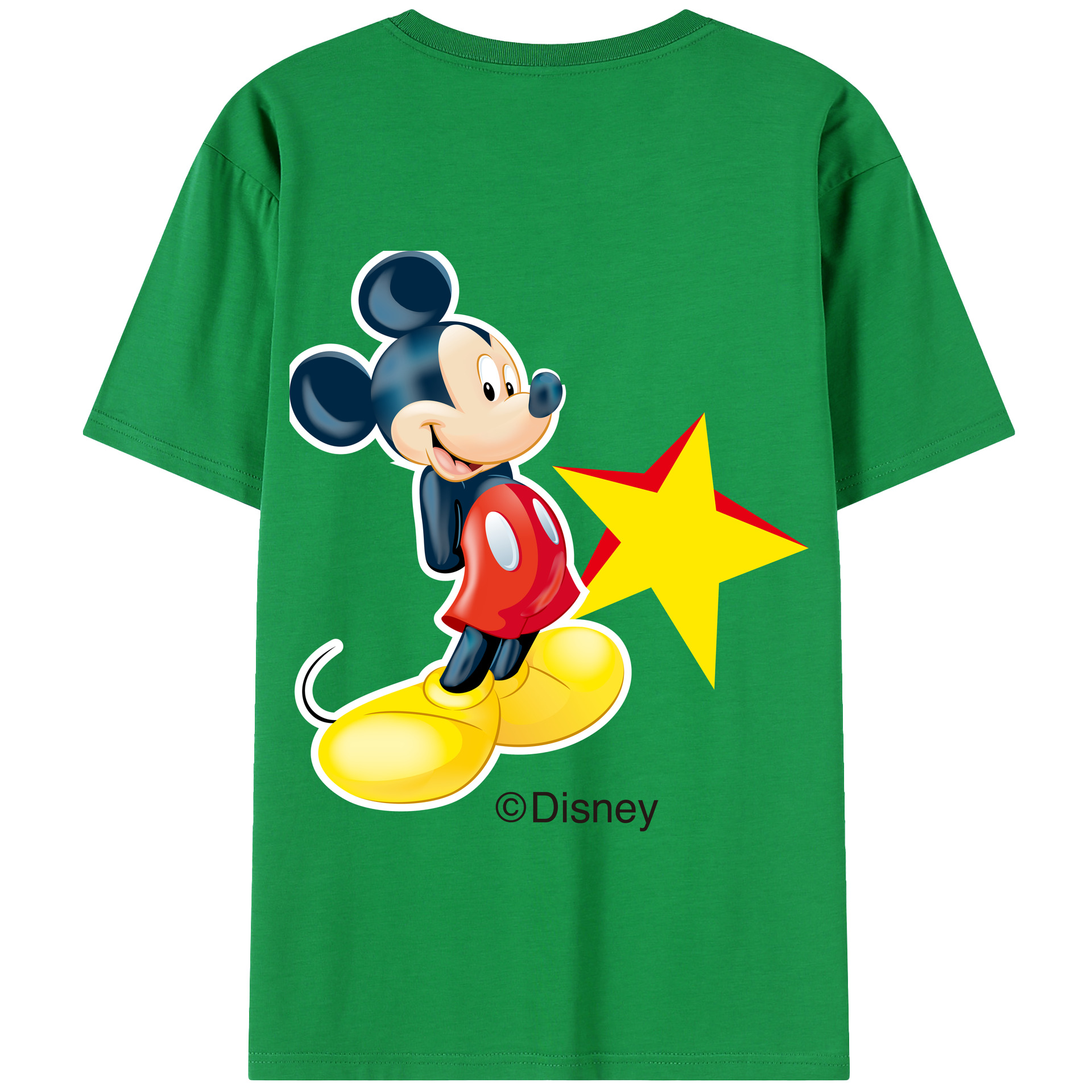 （画像用） ミッキーマウス Mickey Mouse 綿100％半袖Tシャツ（背面プリント）