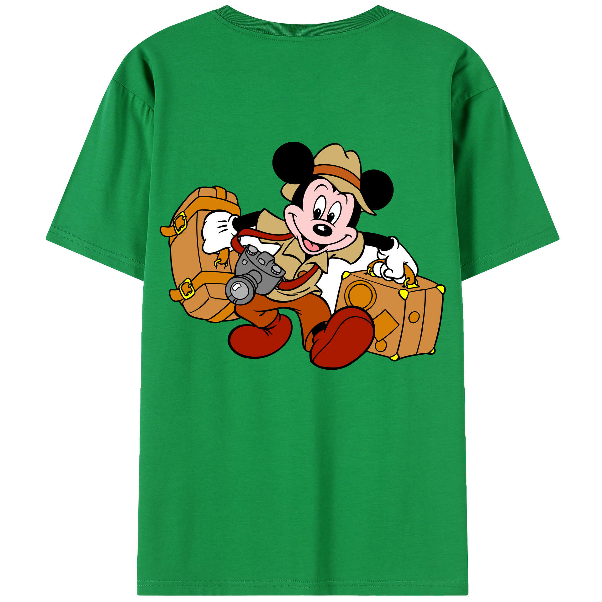 （画像用） ミッキーマウス Mickey Mouse 綿100％半袖Tシャツ（背面プリント）