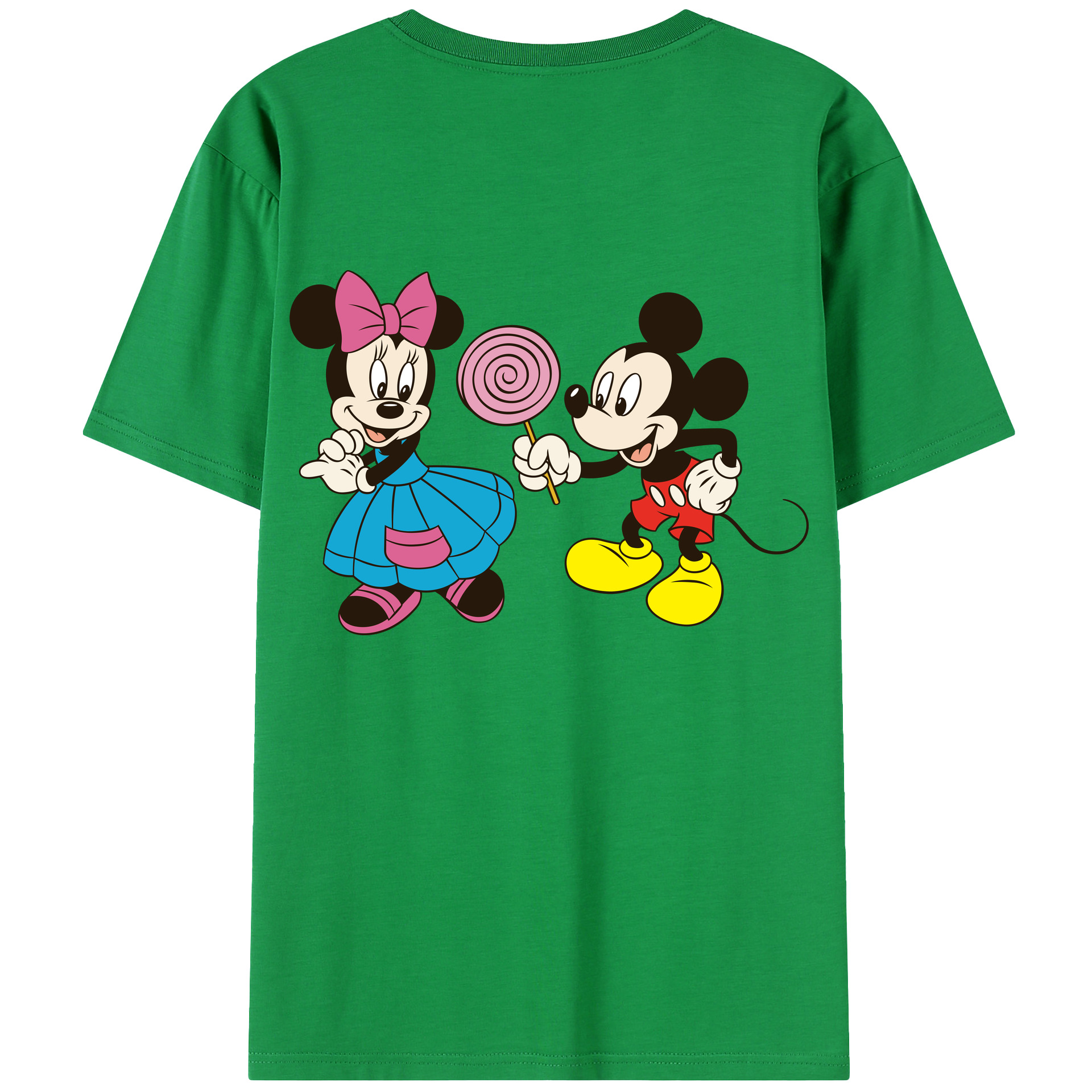 （画像用） ミッキーマウス Mickey Mouse 綿100％半袖Tシャツ（背面プリント）