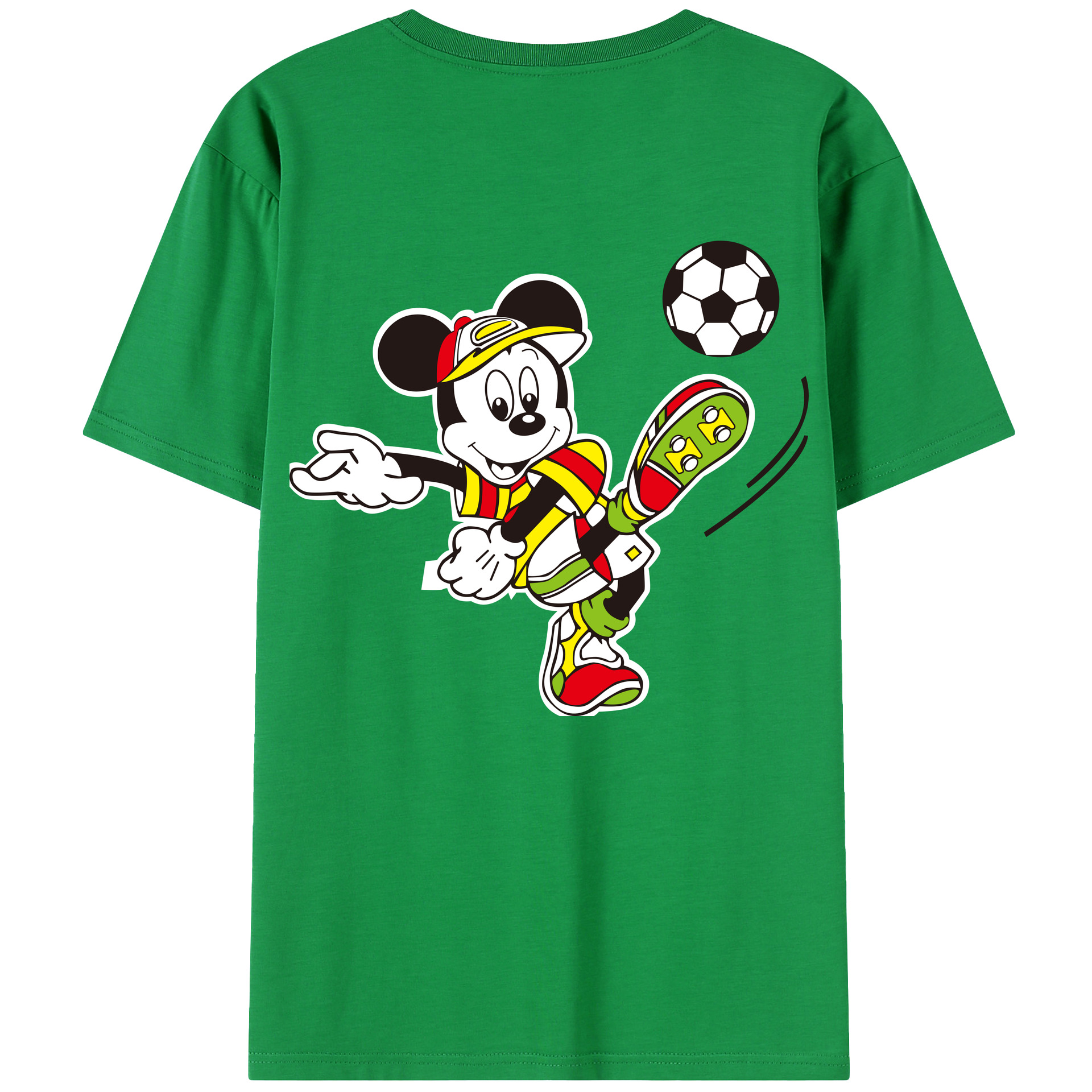 （画像用） ミッキーマウス Mickey Mouse 綿100％半袖Tシャツ（背面プリント）